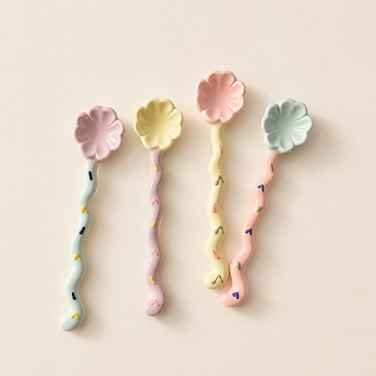 A collection of charming ceramic flatware in playful designs 💛 Perfect for desserts, coffee, and everyday use — adding a cute touch to every moment.