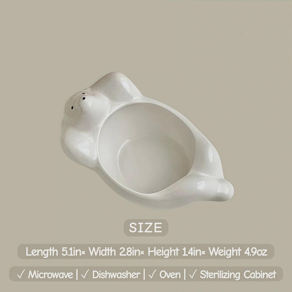 Kawaii Polar Bear Sauce Bowl | Mini Ceramic Dipping Plate
