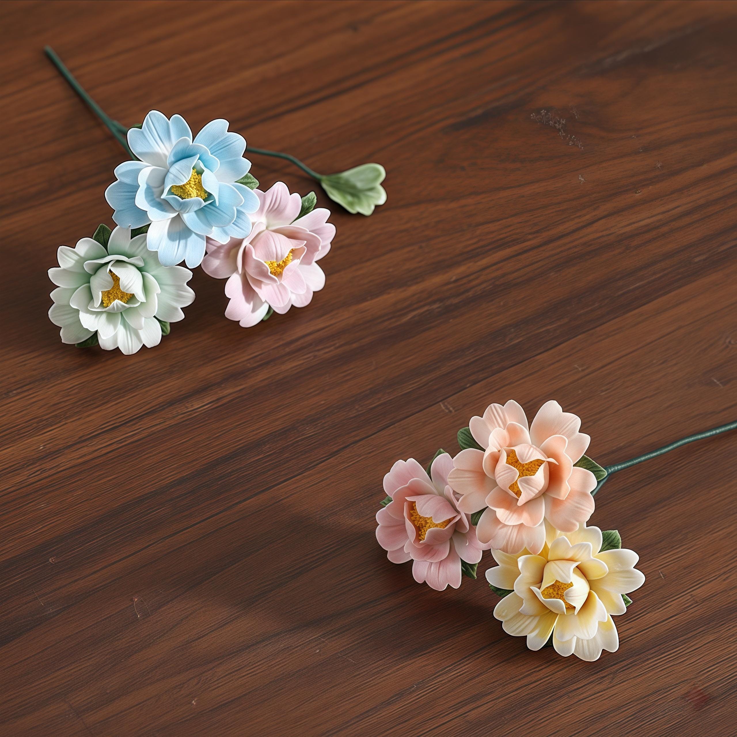 Handmade Ceramic Peony Flower | Pastel Floral Art Decor
