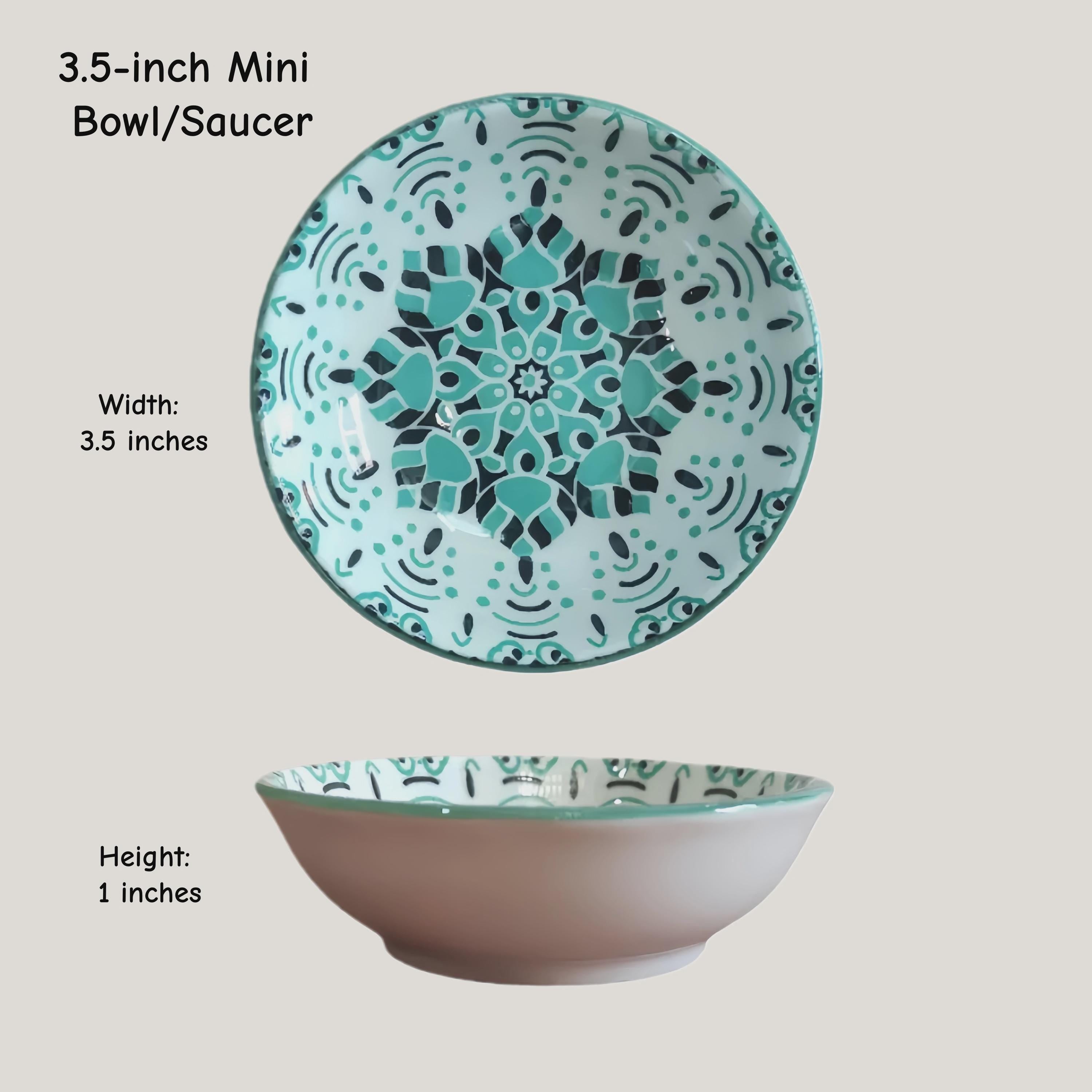 Moroccan Ceramic Dipping Dishes | Mandala Sauce Bowls