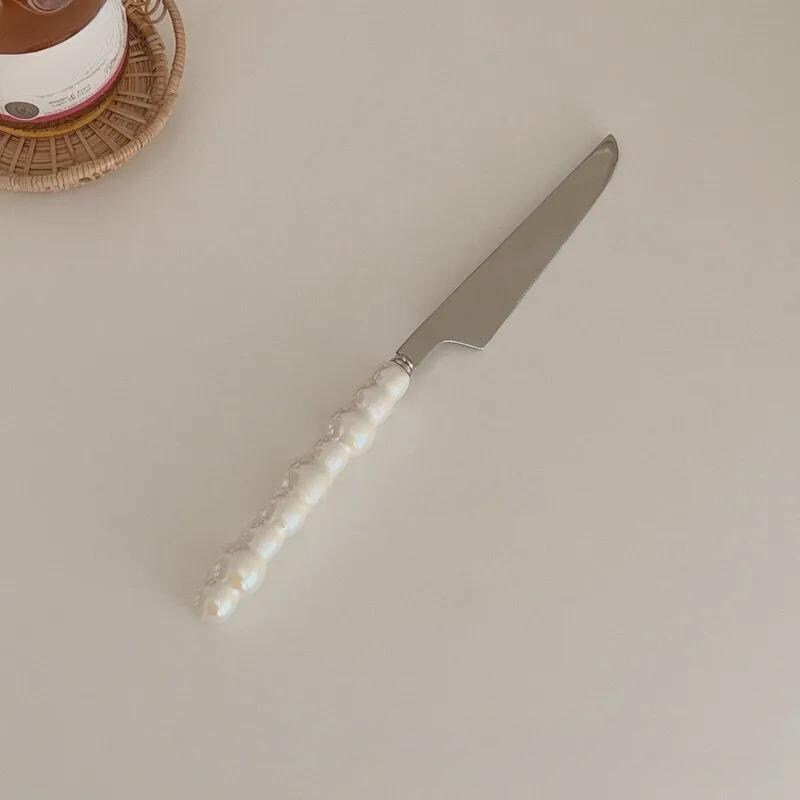 Pearl Handle Flatware | Stainless Steel & Ceramic Cutlery