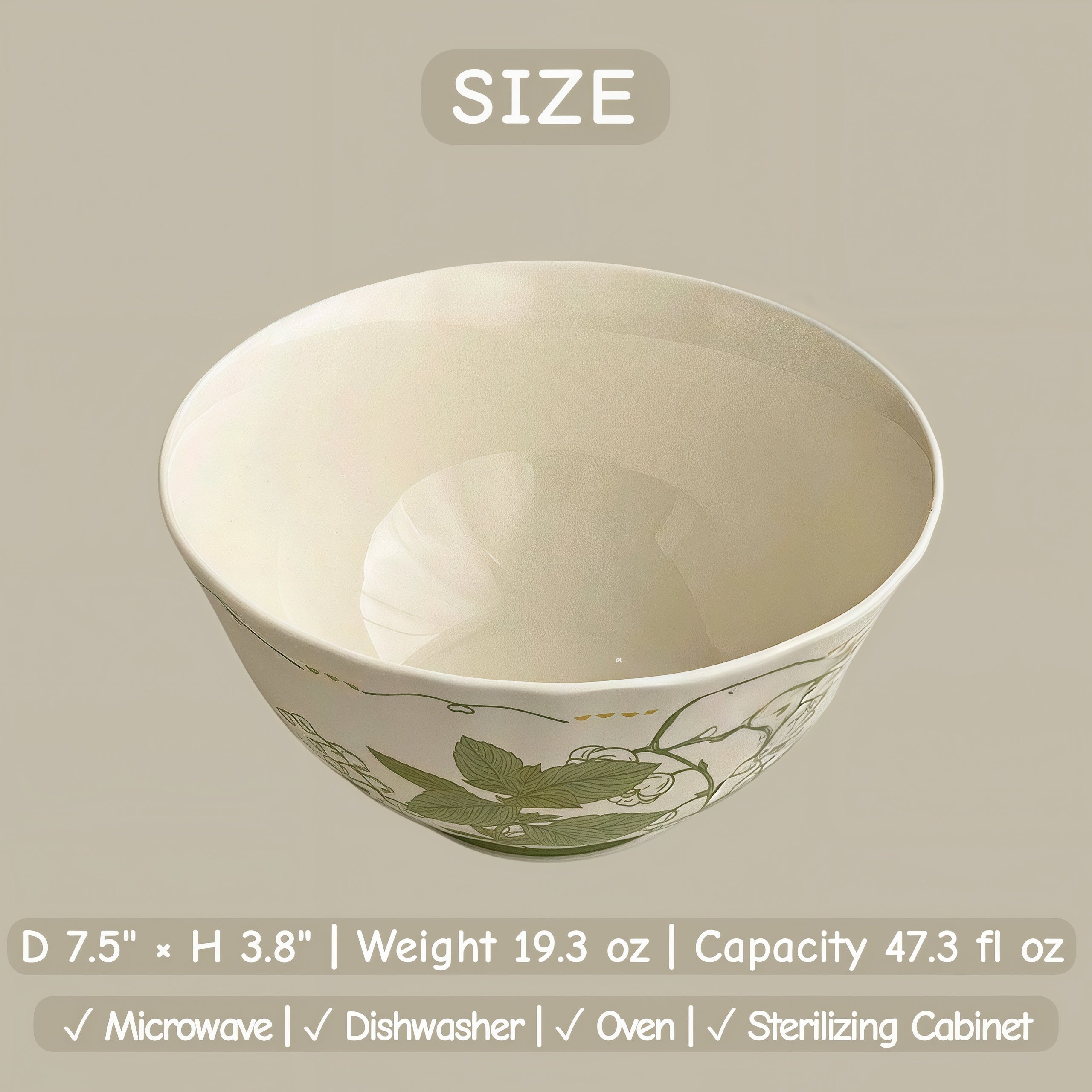Lily of the Valley Ceramic Tableware Set | Vintage Botanical Plates & Bowls | Floral Dinnerware Set
