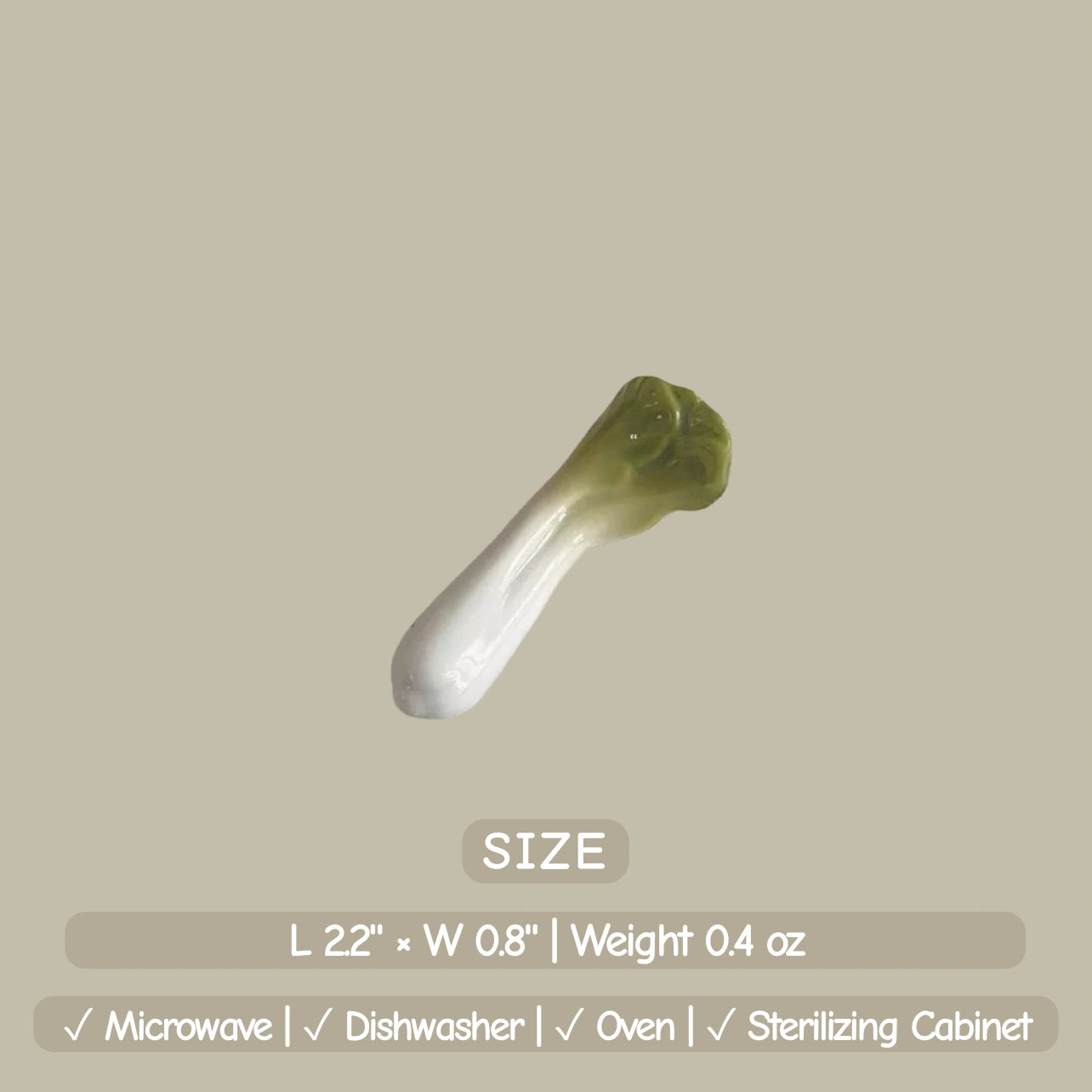 Kawaii Vegetable Ceramic Chopstick Rest | Chili & Bok Choy Spoon Holder