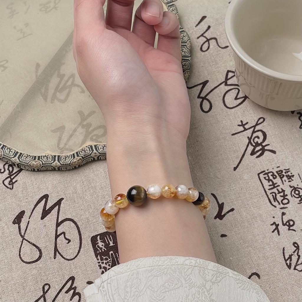 Tiger's Eye and Citrine Bracelet – Guardian Collection | Confidence, Protection & Wealth Jewelry