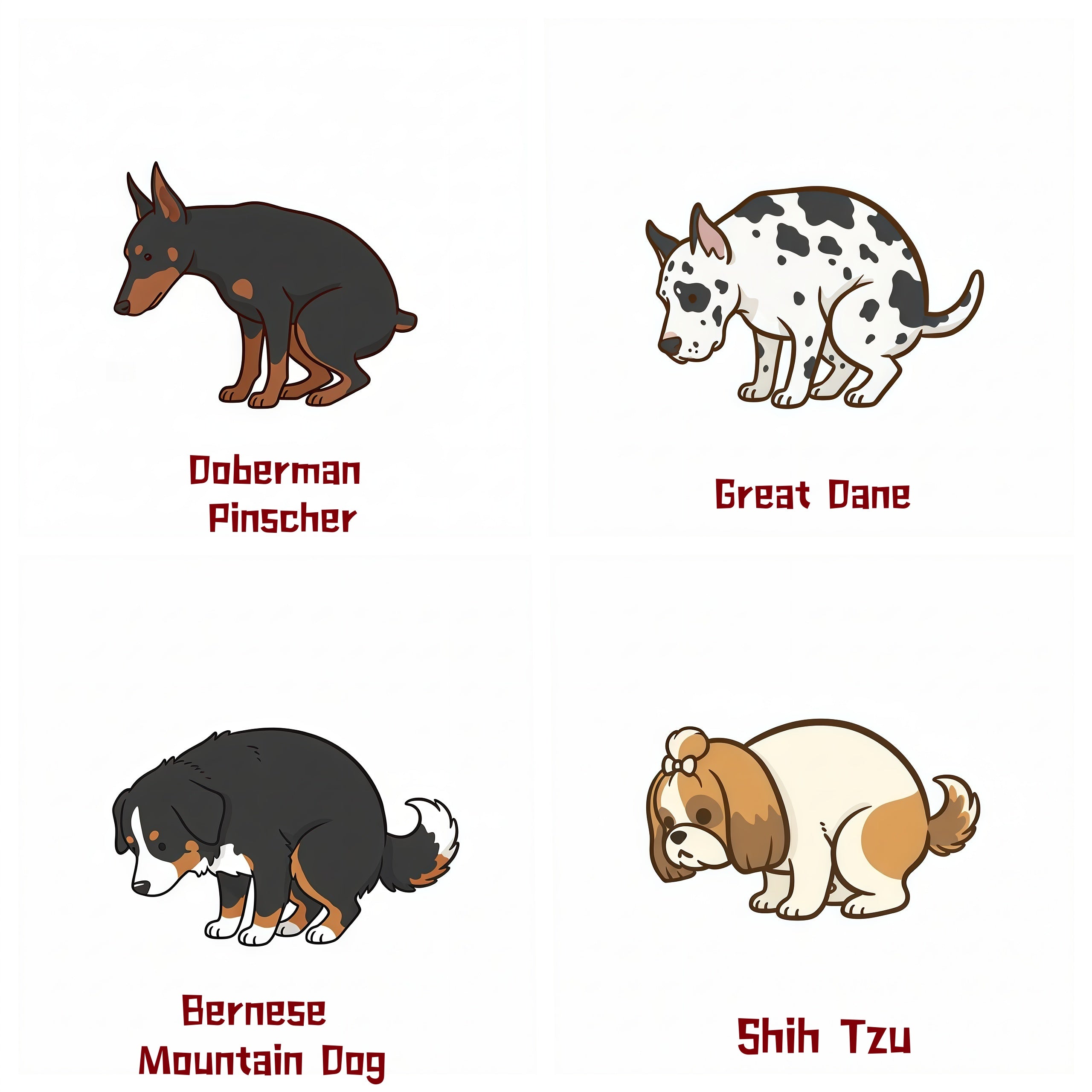 Funny Pooping Dog Magnet | Acrylic Refrigerator Magnet with Backing Card