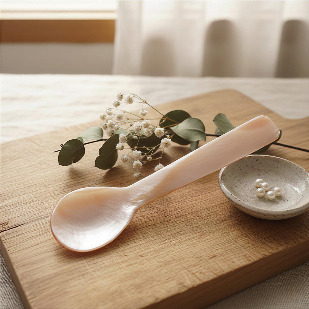 Mother of Pearl Spoon | Natural Shell Caviar & Dessert Utensil