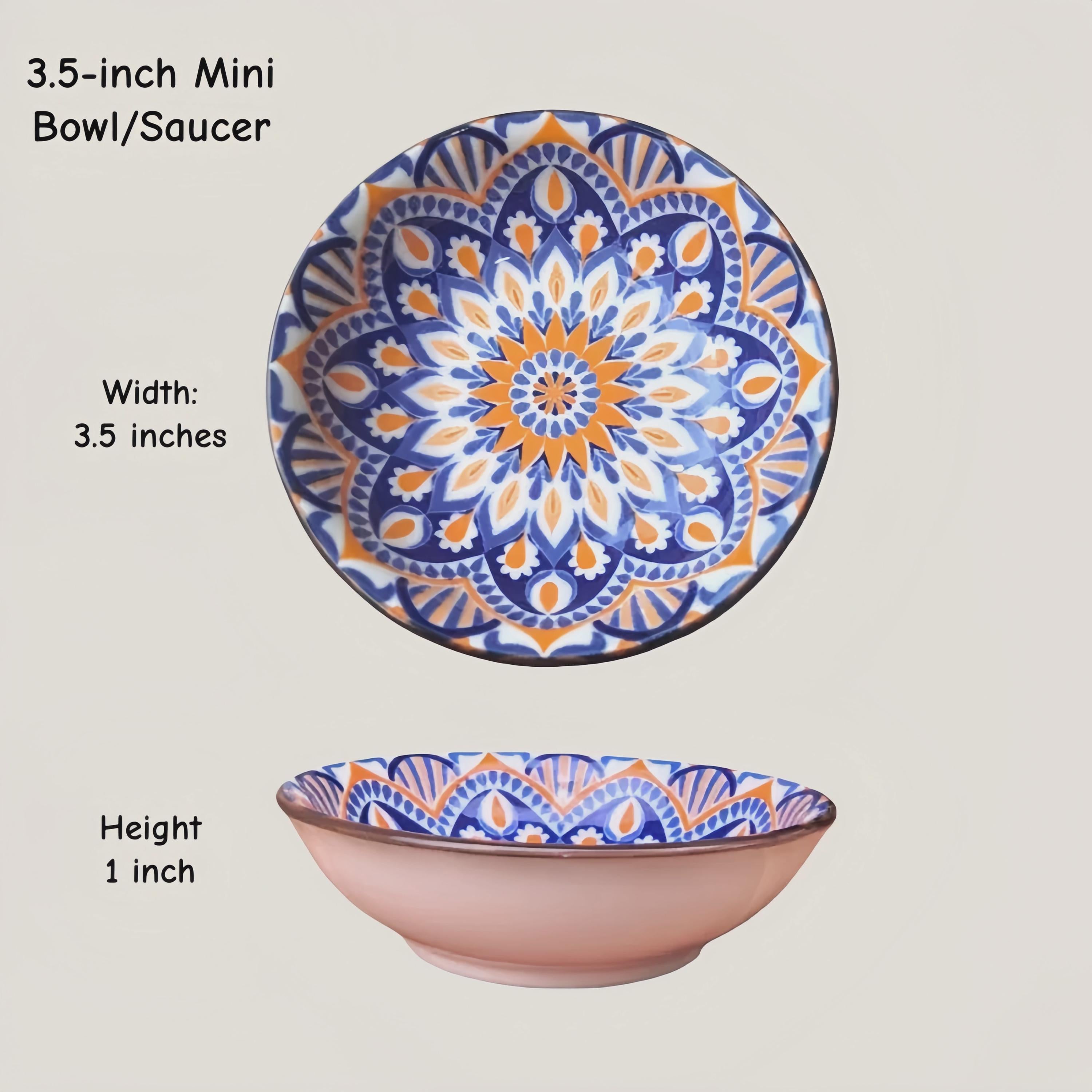 Moroccan Ceramic Dipping Dishes | Mandala Sauce Bowls
