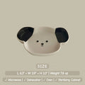Kawaii Dog Ceramic Tableware | Puppy Shaped Plate & Spoon | Dog Lover Gift