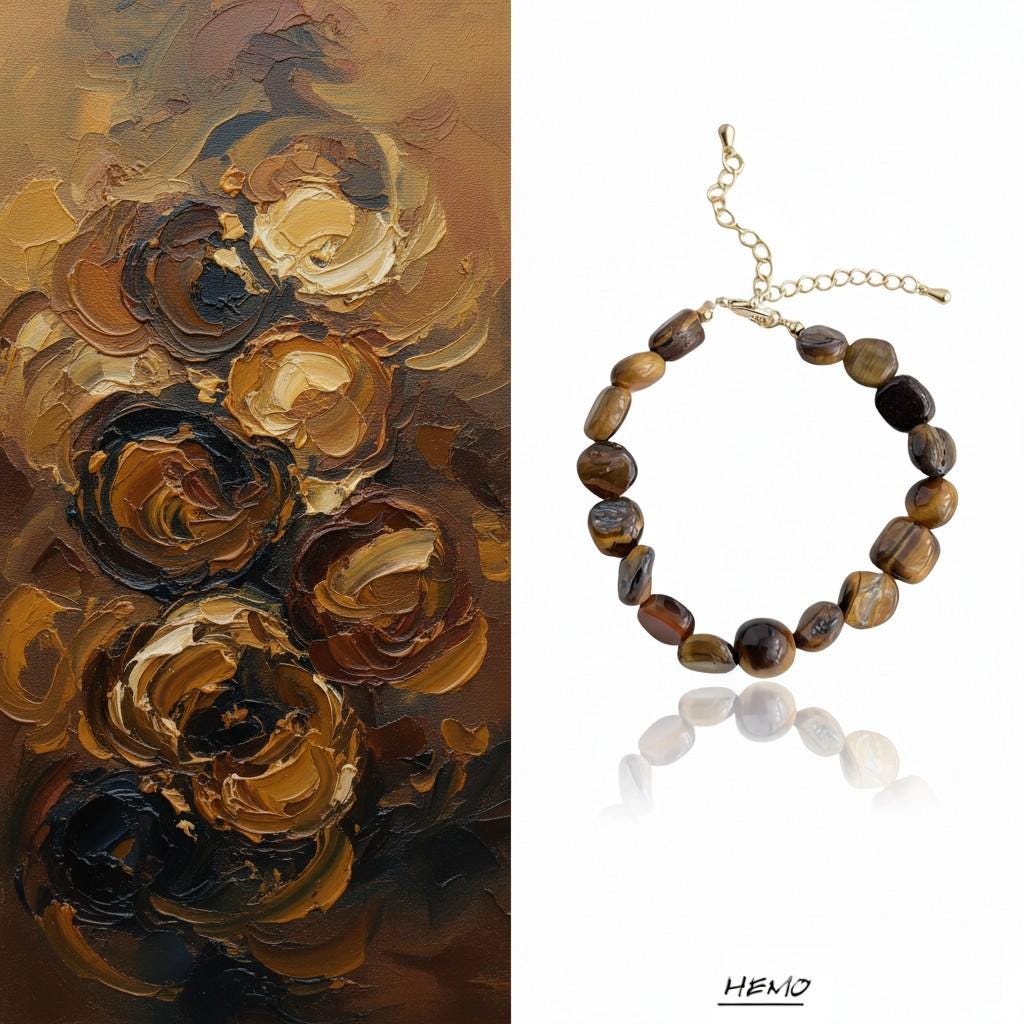 Tiger’s Eye Nugget Bracelet – Natural Tiger’s Eye Protection Bracelet