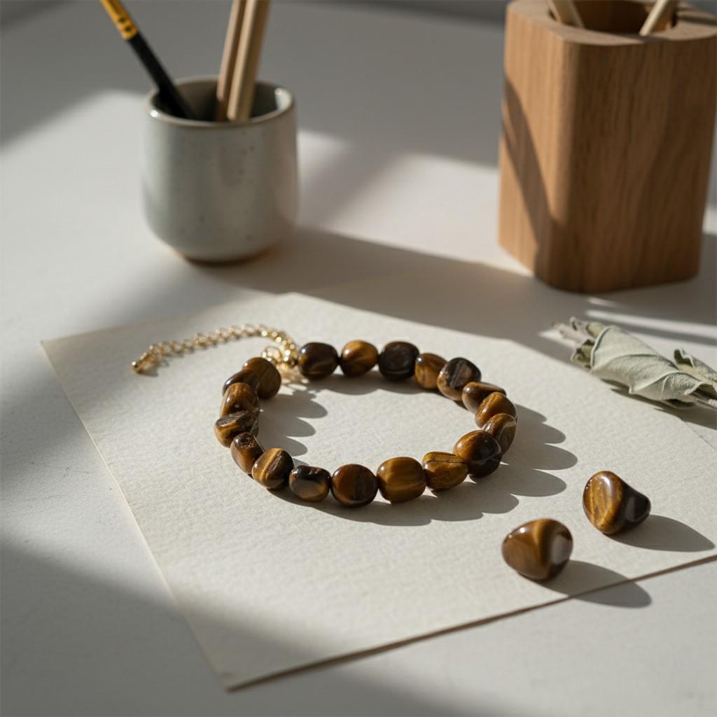 Tiger’s Eye Nugget Bracelet – Natural Tiger’s Eye Protection Bracelet