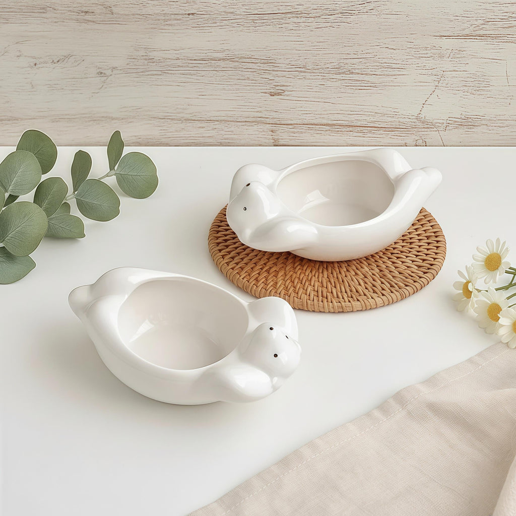 Kawaii Polar Bear Sauce Bowl | Mini Ceramic Dipping Plate