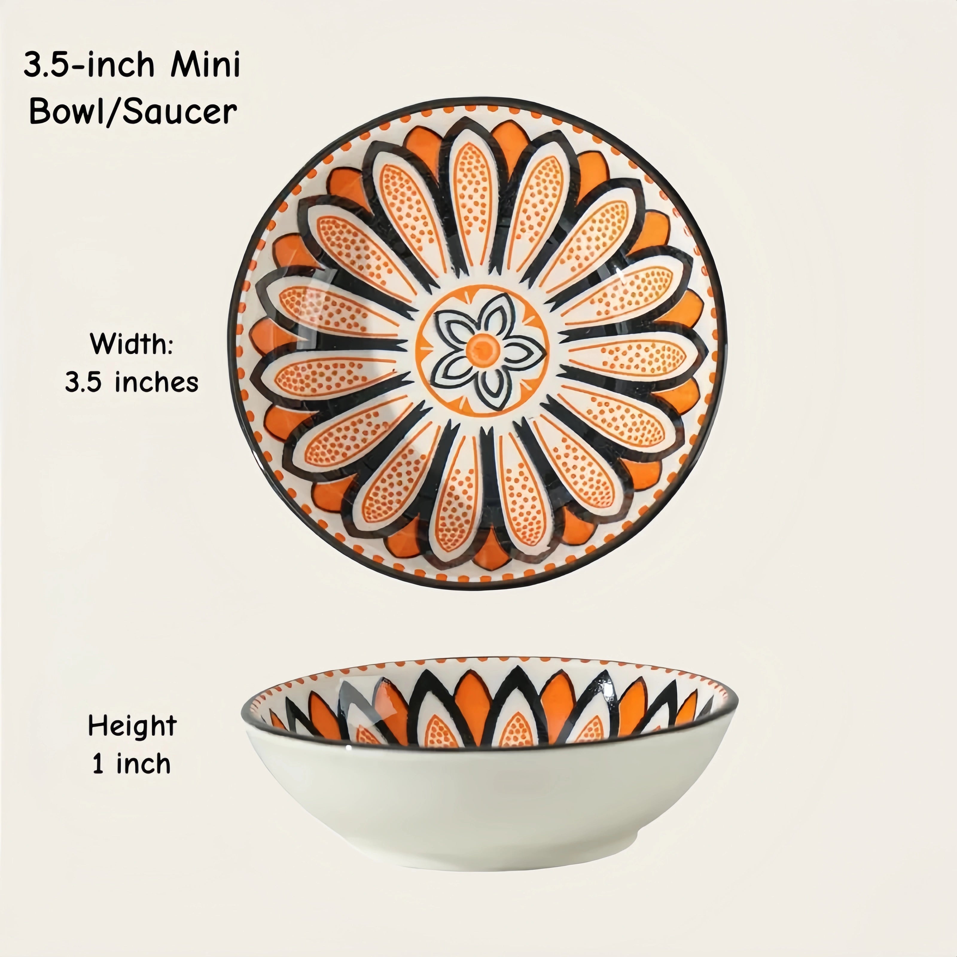 Moroccan Ceramic Dipping Dishes | Mandala Sauce Bowls
