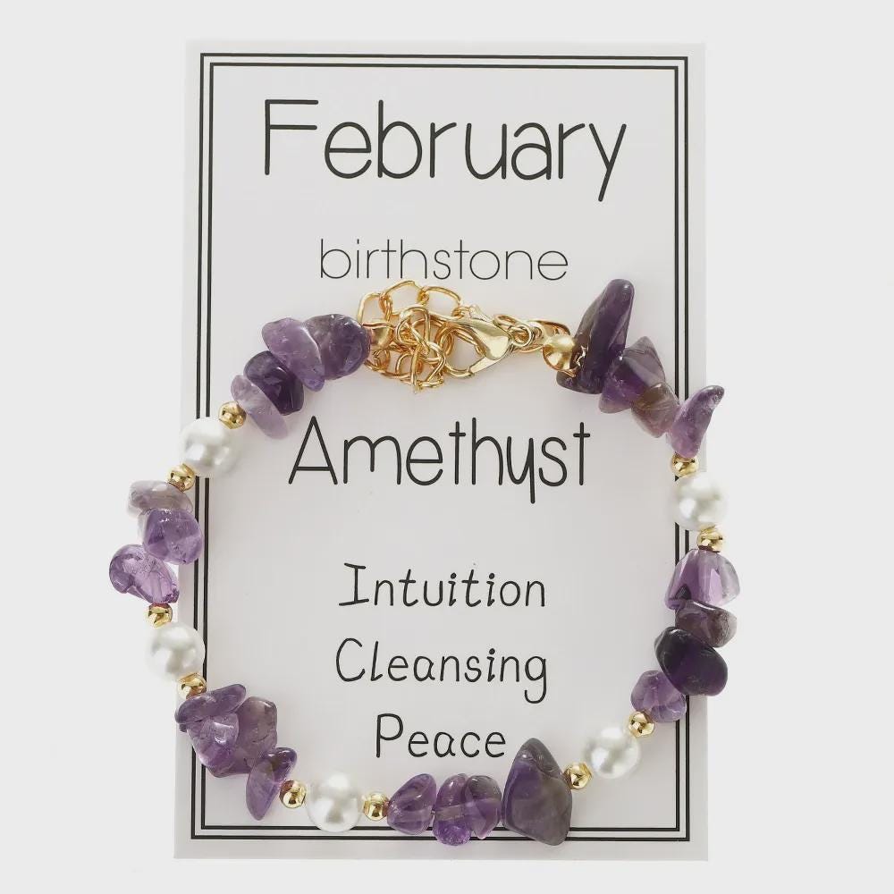Personalized Birthstone Crystal Bracelet: Monthly Zodiac Gift, Gold Tone Chain