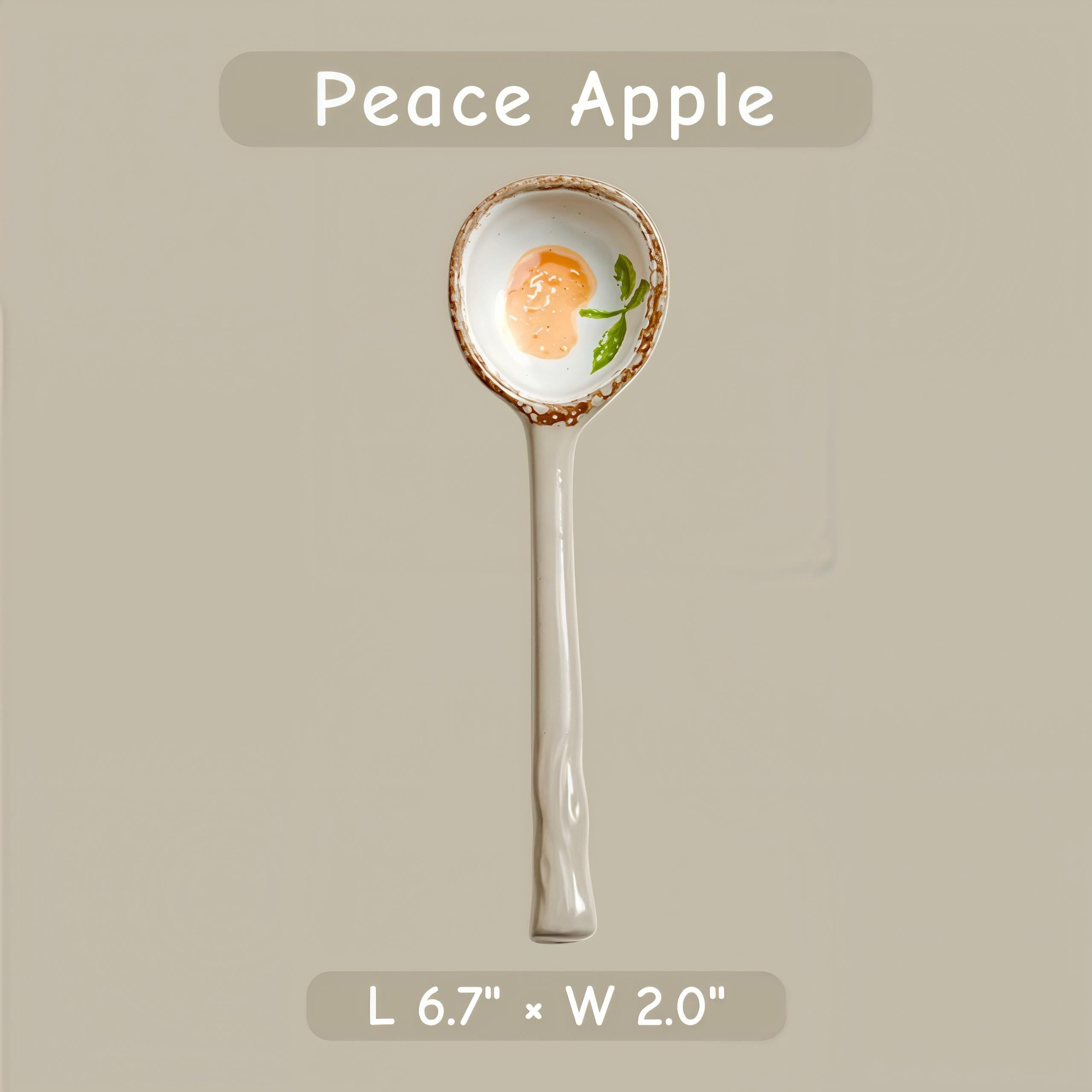 Japanese Style Ceramic Spoon | Handmade Sauce, Dessert, Tasting, Small Serving Spoon