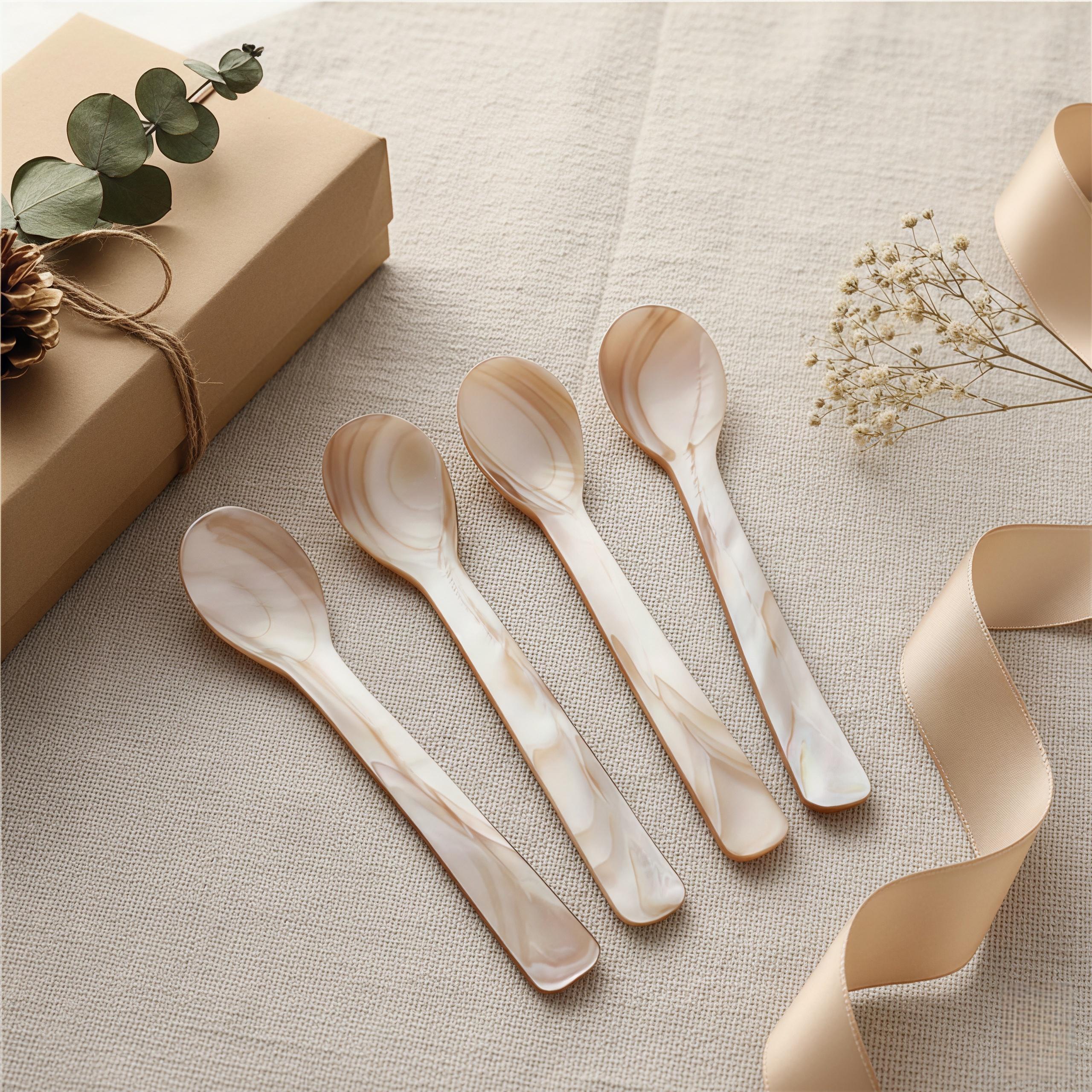 Mother of Pearl Spoon | Natural Shell Caviar & Dessert Utensil