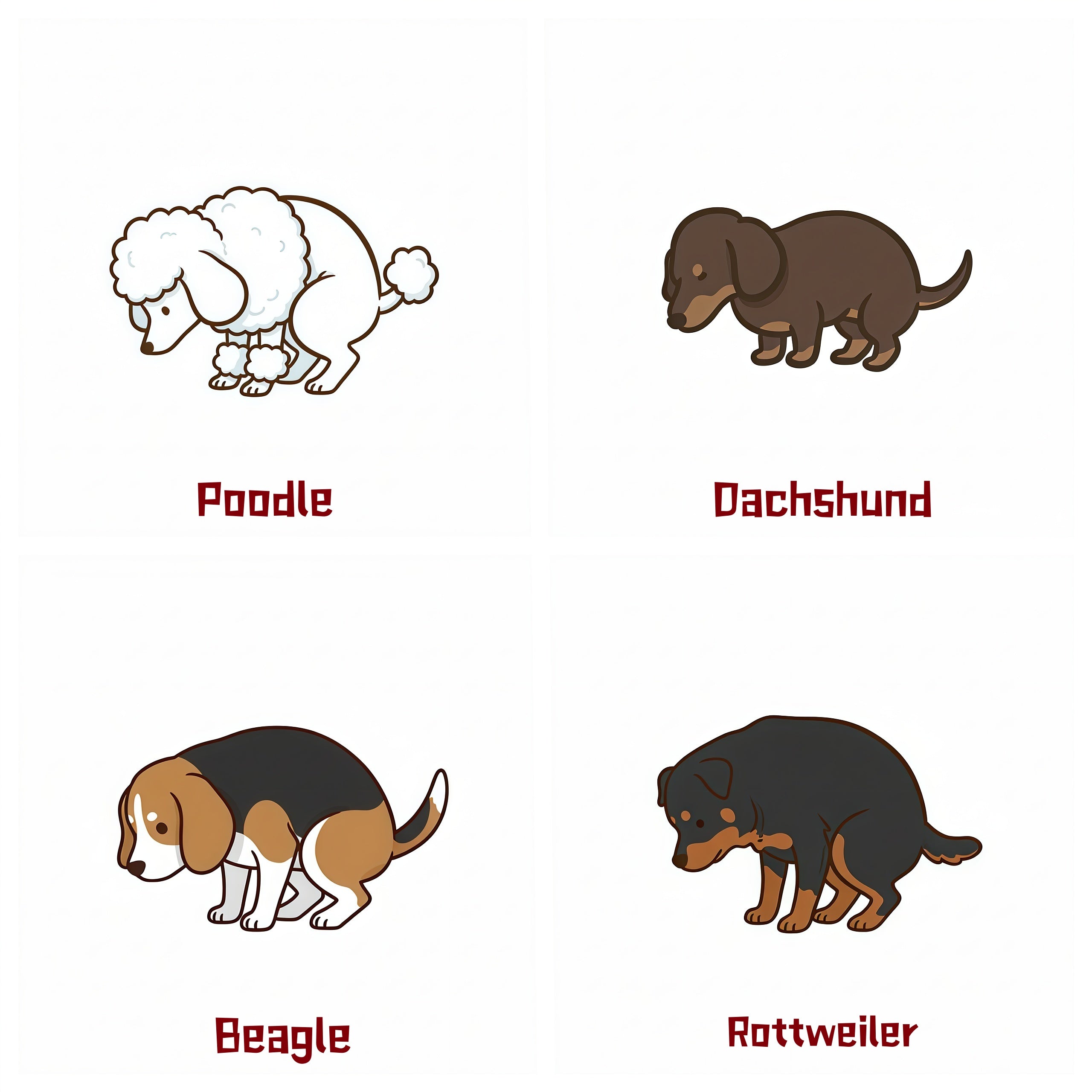 Funny Pooping Dog Magnet | Acrylic Refrigerator Magnet with Backing Card