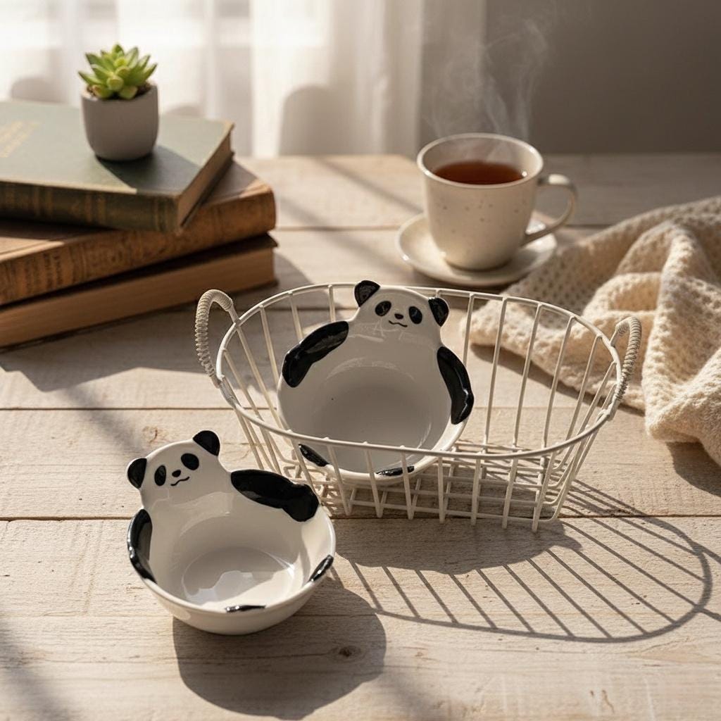 Little Panda Dipping Bowl | Kawaii Ceramic Sauce Bowl
