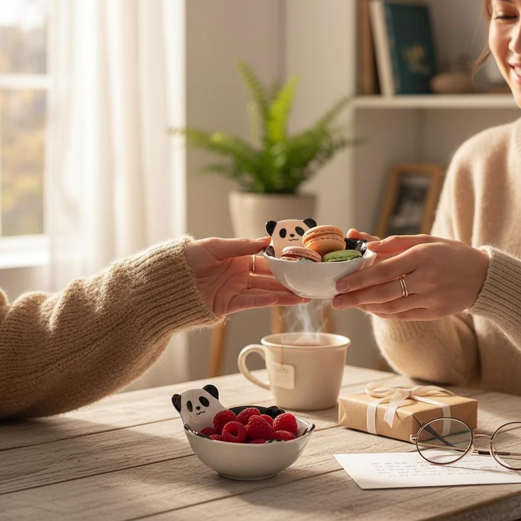 Little Panda Dipping Bowl | Kawaii Ceramic Sauce Bowl