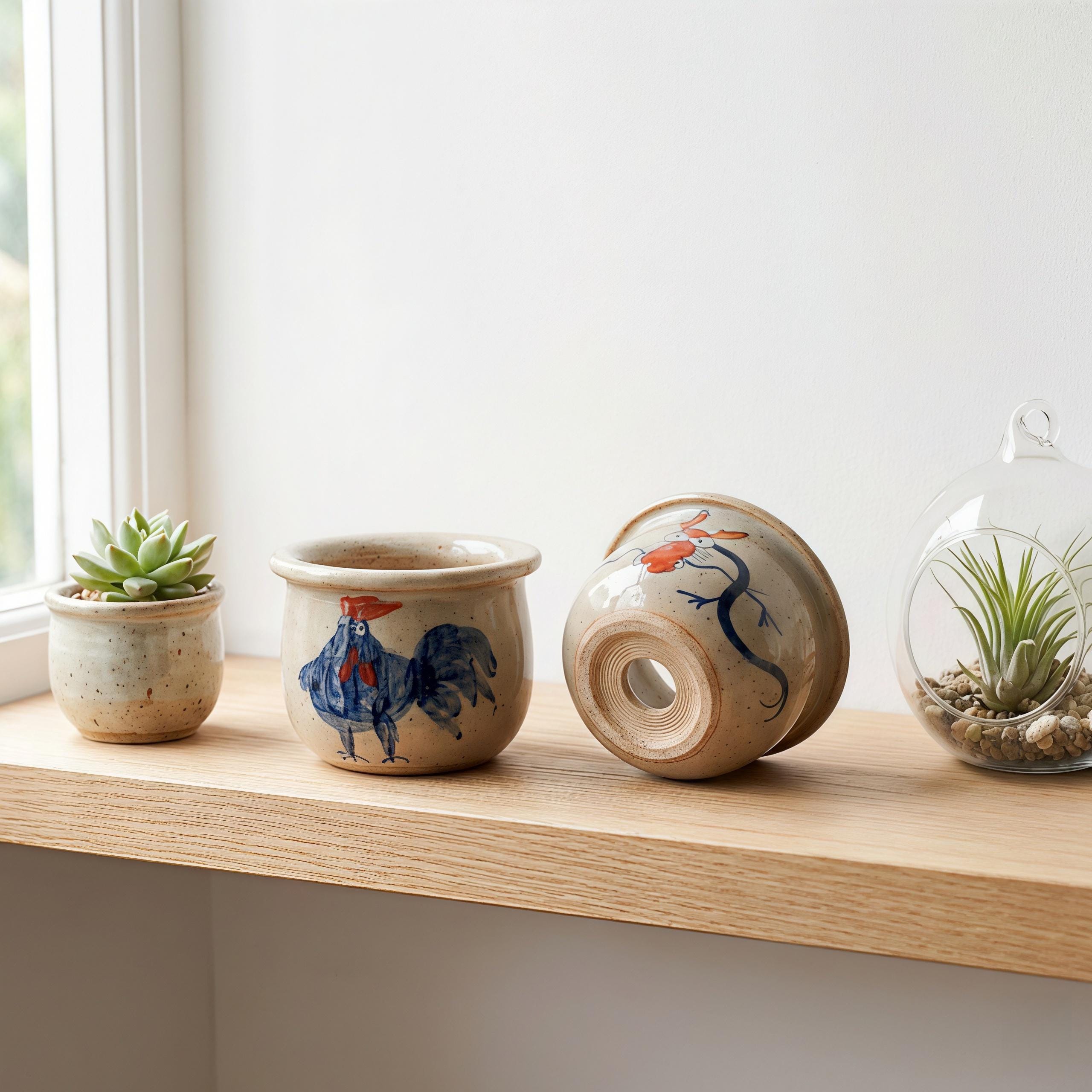 Handmade Ceramic Succulent Pot | Wheel-Thrown Mini Planter