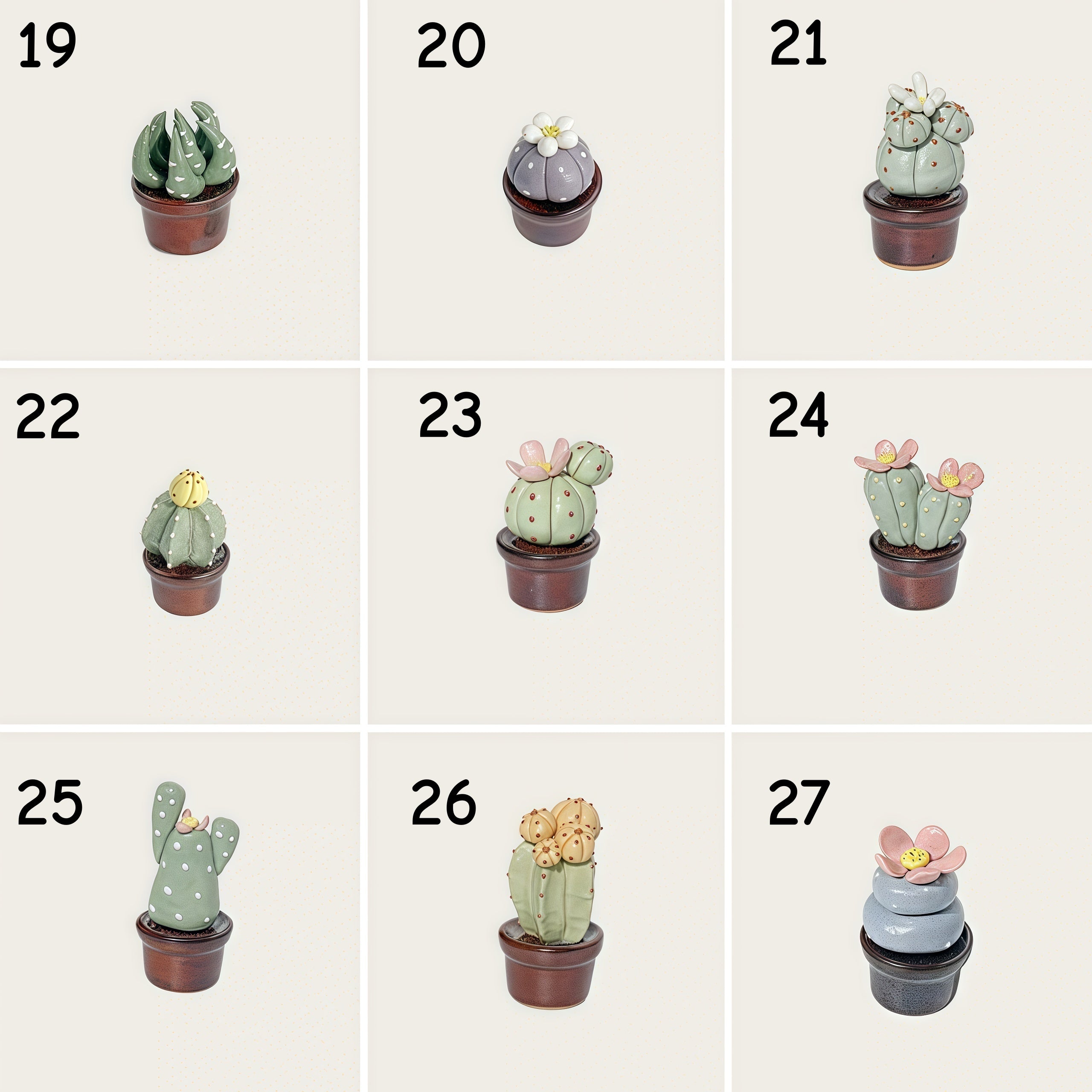 Handmade Miniature Ceramic Cactus | Tiny Pottery Plant Decor