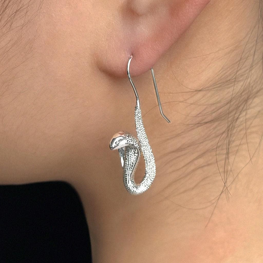 Gold and Silver Plated Cobra Earrings – Guardian Collection | Power & Wisdom Jewelry