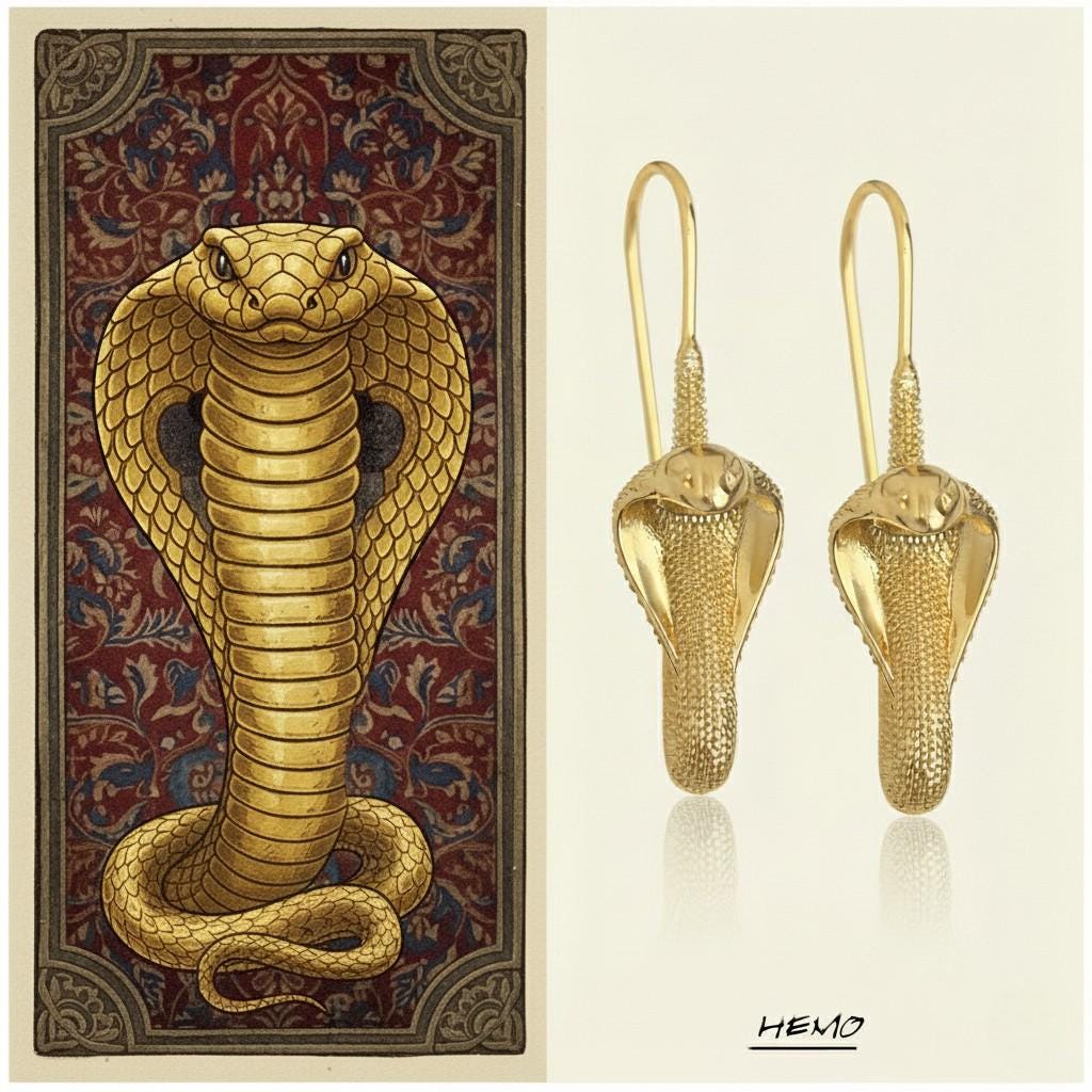 Gold and Silver Plated Cobra Earrings – Guardian Collection | Power & Wisdom Jewelry
