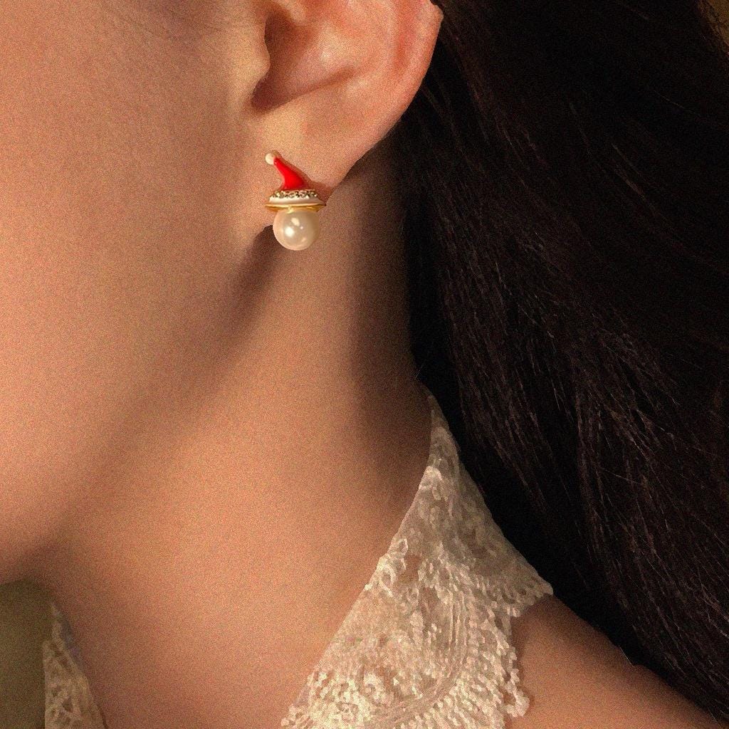 Christmas Santa Hat Earrings – Festive Cheer Jewelry