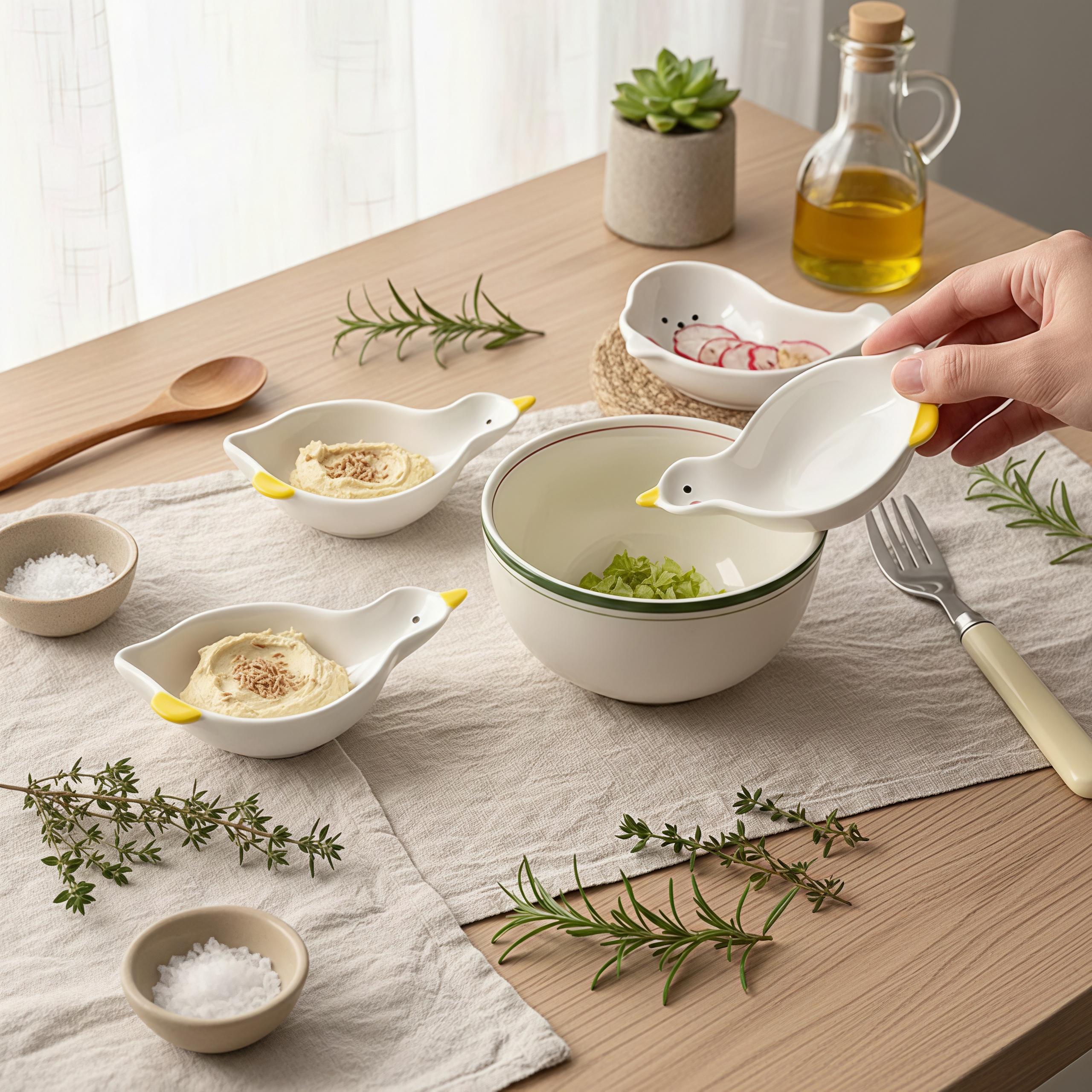 Kawaii Animal Ceramic Dipping Dish | Mini Condiment Plate