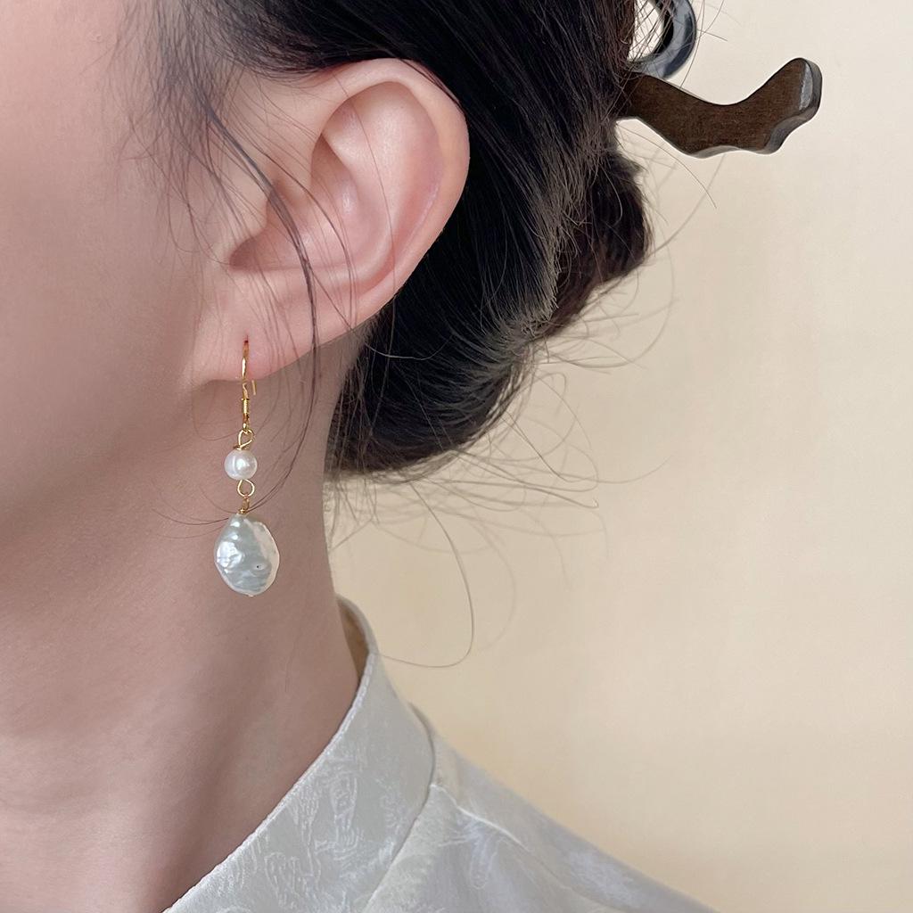 Ode to the Sea Earrings – Baroque Freshwater Pearl Drop Earrings
