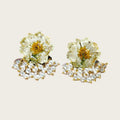Daisy Flower Earrings – Pink & Ivory Resin Floral Studs – Minimalist Everyday Jewelry
