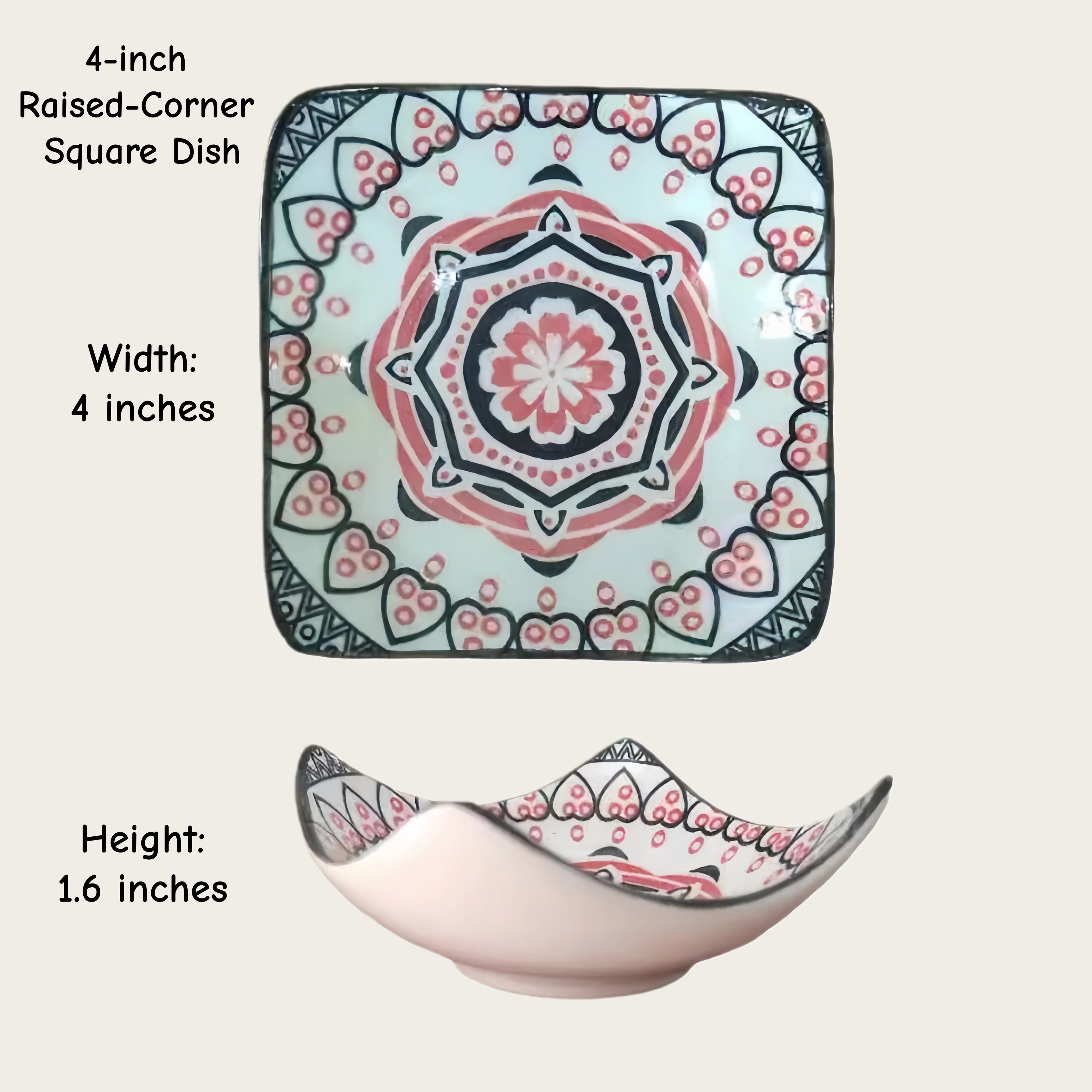 Moroccan Ceramic Dipping Dishes | Mandala Sauce Bowls