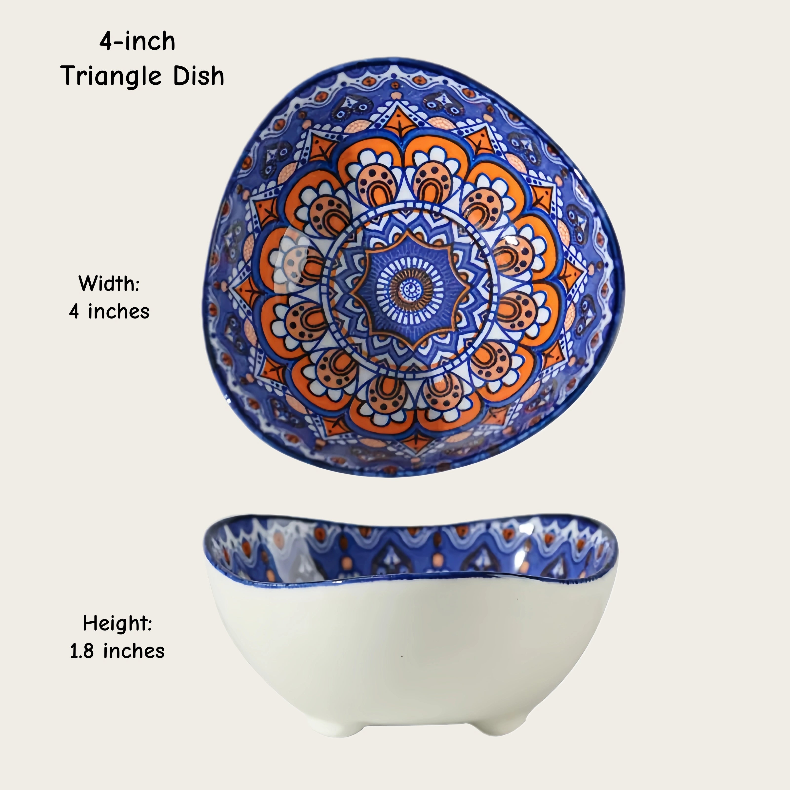 Moroccan Ceramic Dipping Dishes | Mandala Sauce Bowls