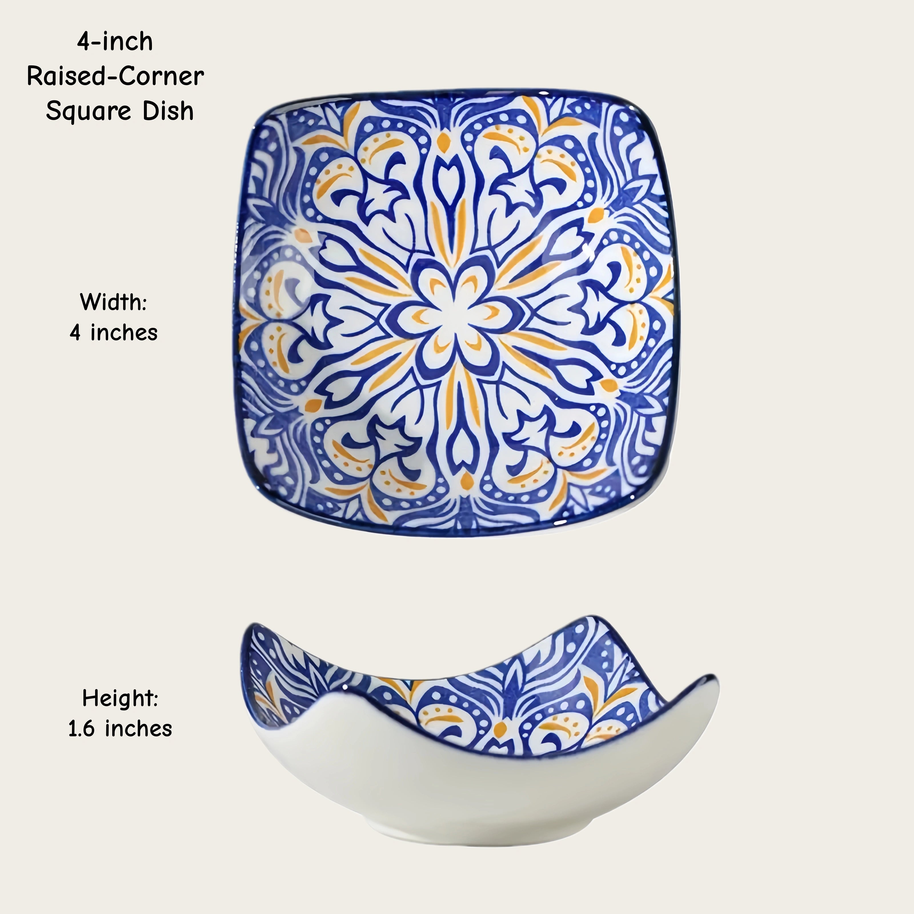 Moroccan Ceramic Dipping Dishes | Mandala Sauce Bowls