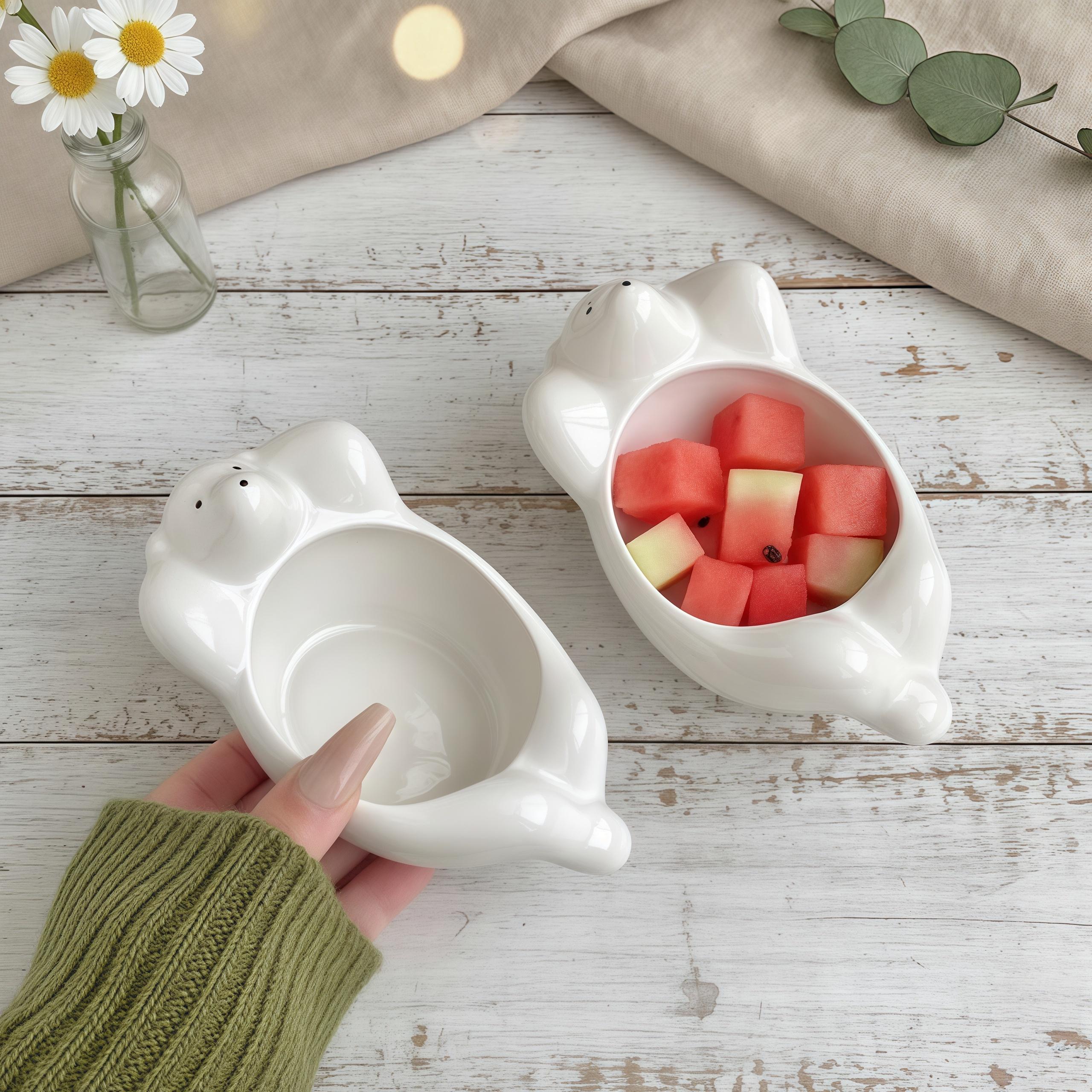 Kawaii Polar Bear Sauce Bowl | Mini Ceramic Dipping Plate