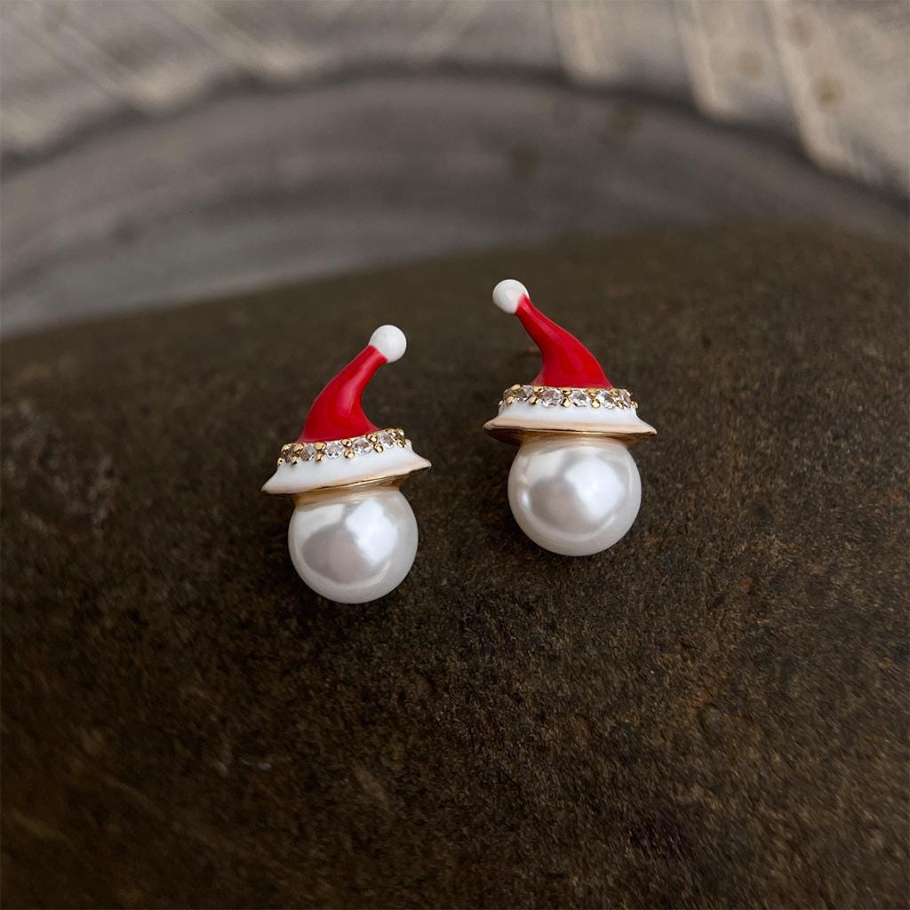 Christmas Santa Hat Earrings – Festive Cheer Jewelry