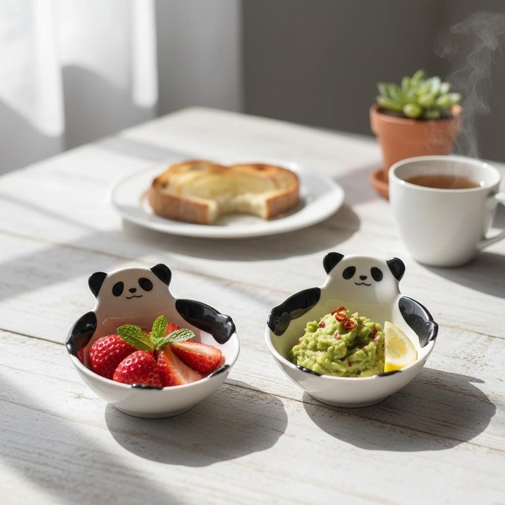 Little Panda Dipping Bowl | Kawaii Ceramic Sauce Bowl