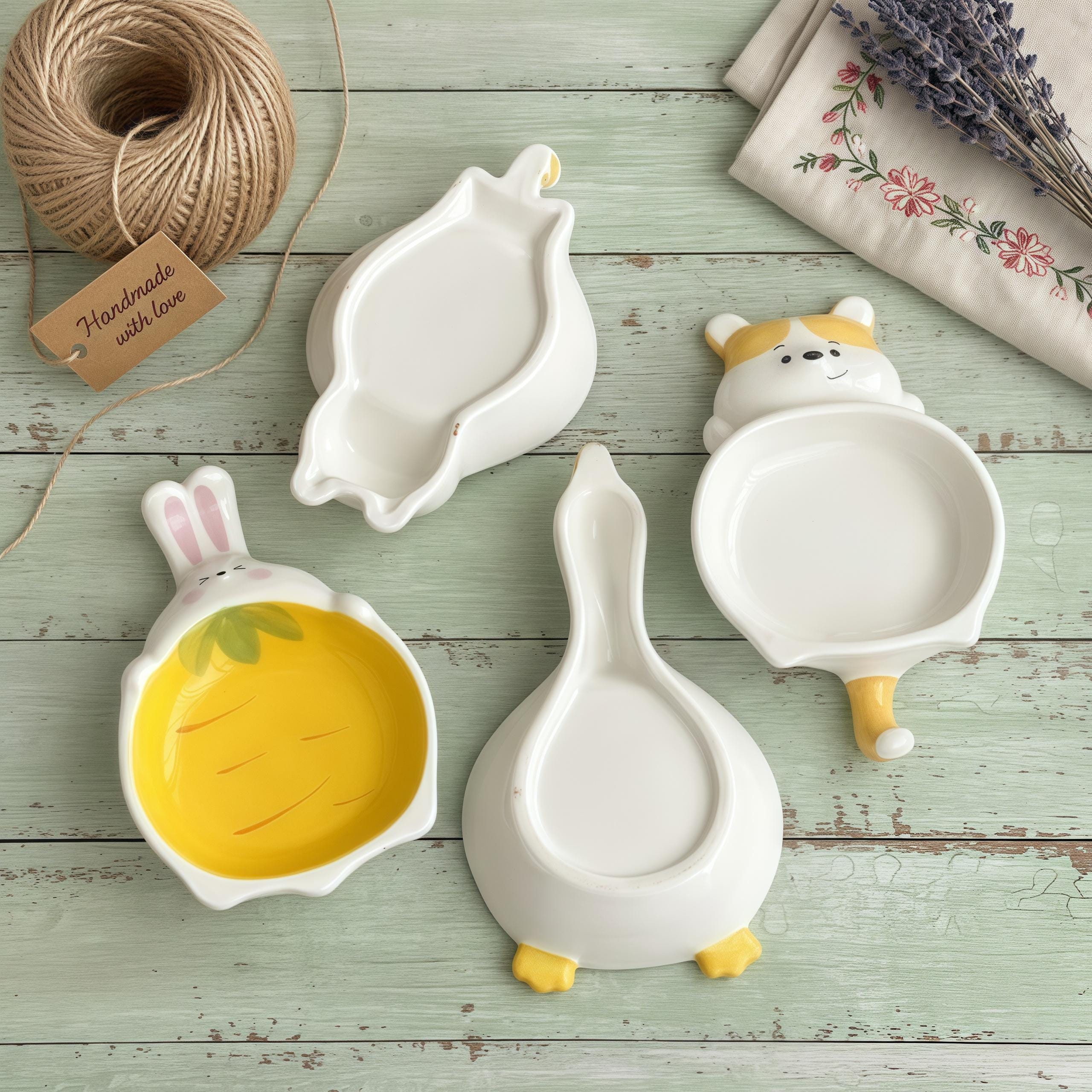 Kawaii Animal Sauce Plate | Mini Ceramic Condiment Dish