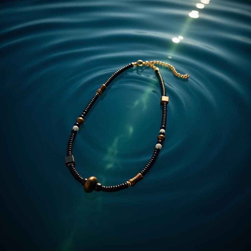 Black Wukong Inspired Beaded Necklace – Tiger’s Eye, Obsidian & Liuli Glass Necklace