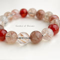 Red Rutilated Quartz & Red Agate Bracelet – Natural Crystal Bracelet for Protection & Strength