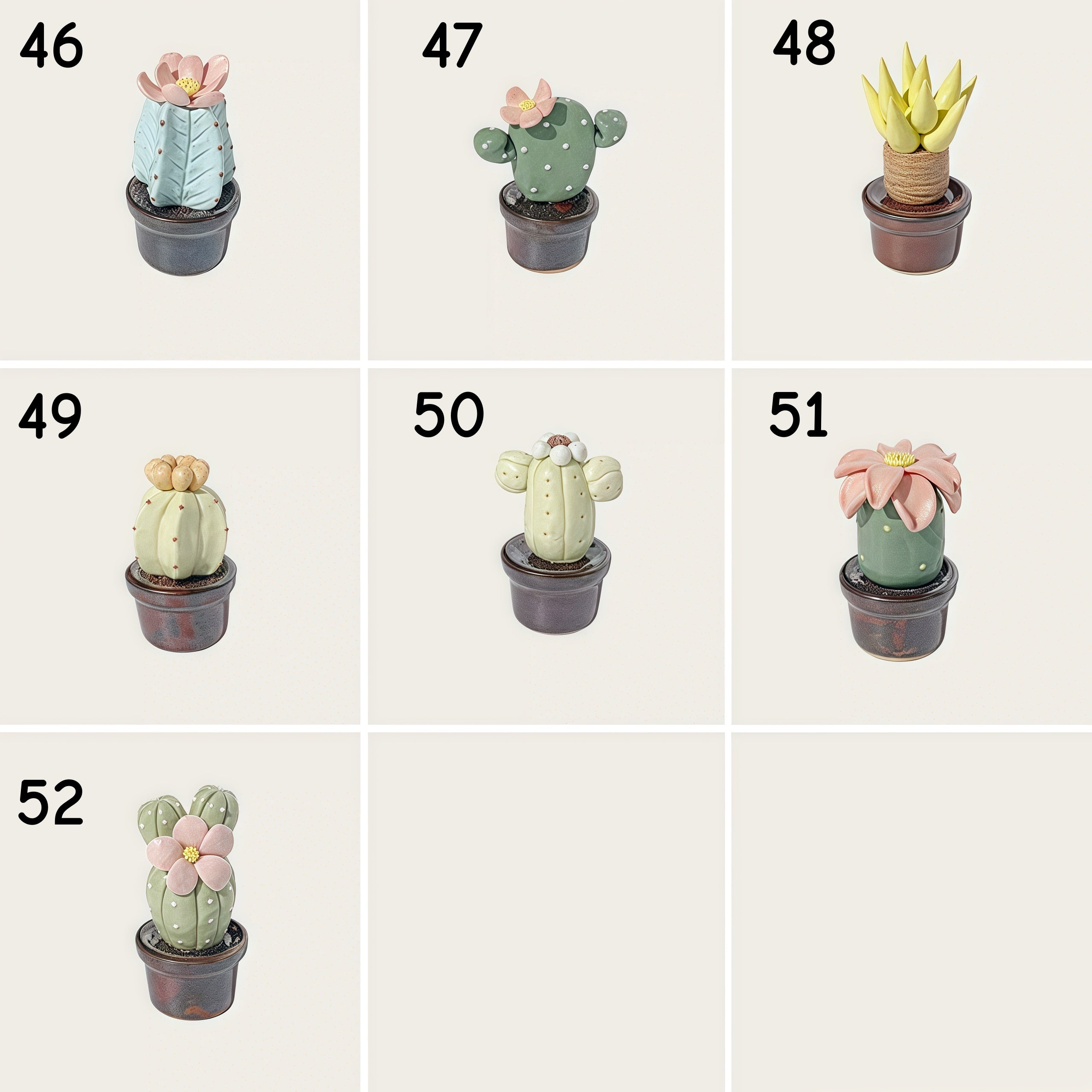 Handmade Miniature Ceramic Cactus | Tiny Pottery Plant Decor