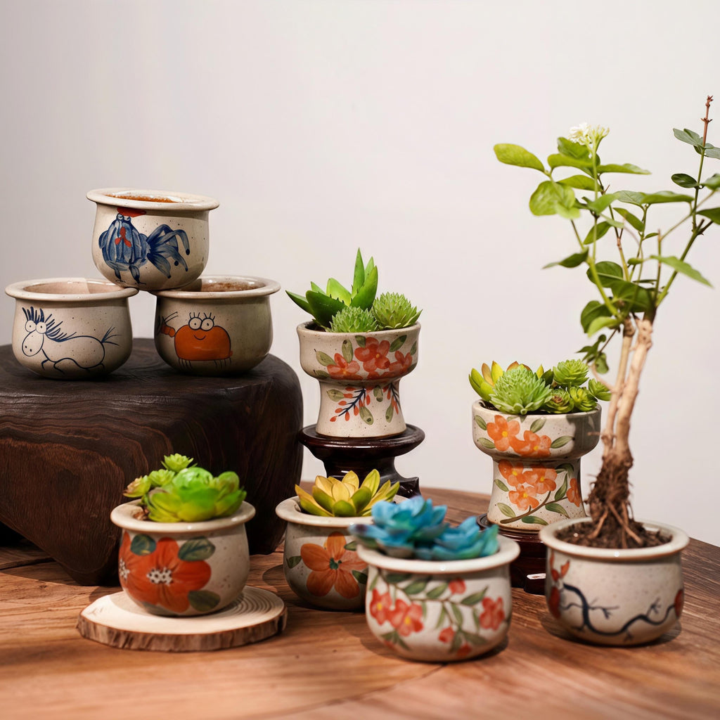 Handmade Ceramic Succulent Pot | Wheel-Thrown Mini Planter