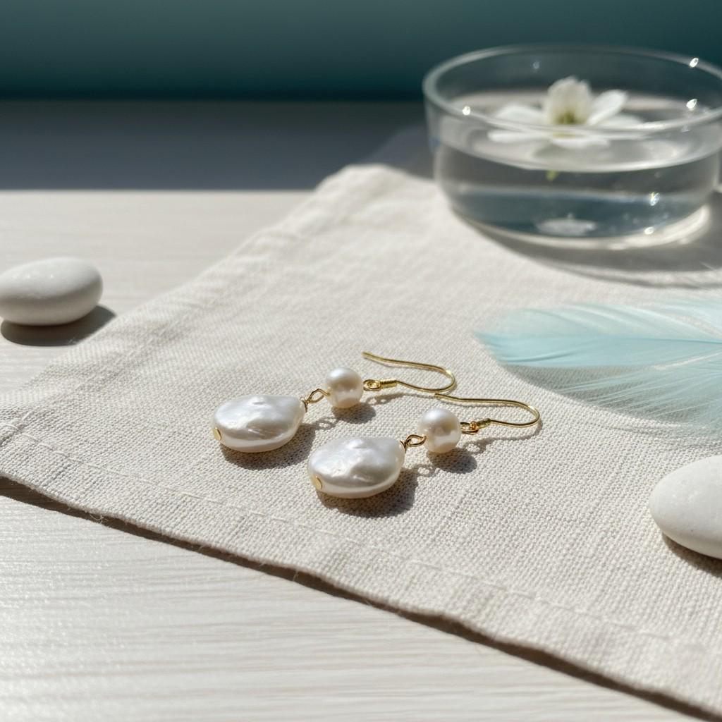 Ode to the Sea Earrings – Baroque Freshwater Pearl Drop Earrings