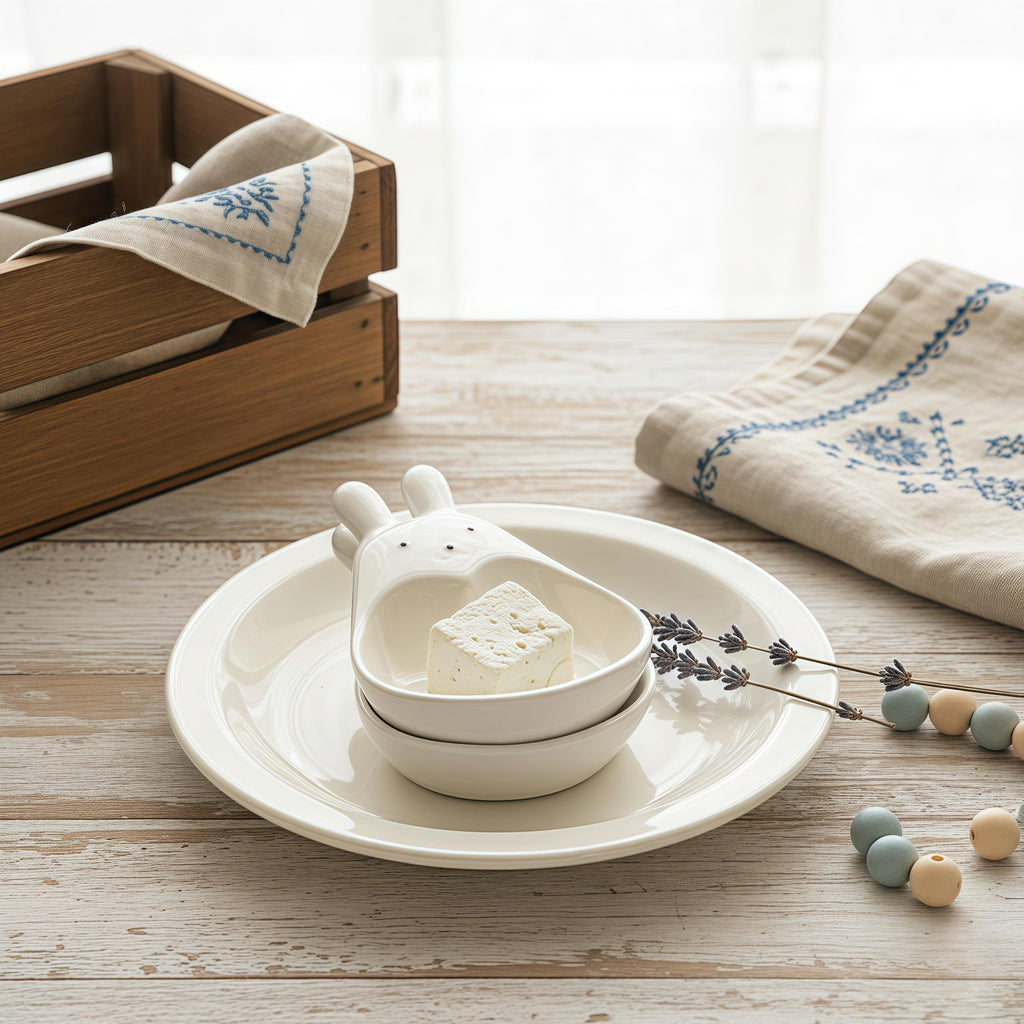 Kawaii Bunny Dipping Bowl | Mini Ceramic Sauce Bowl