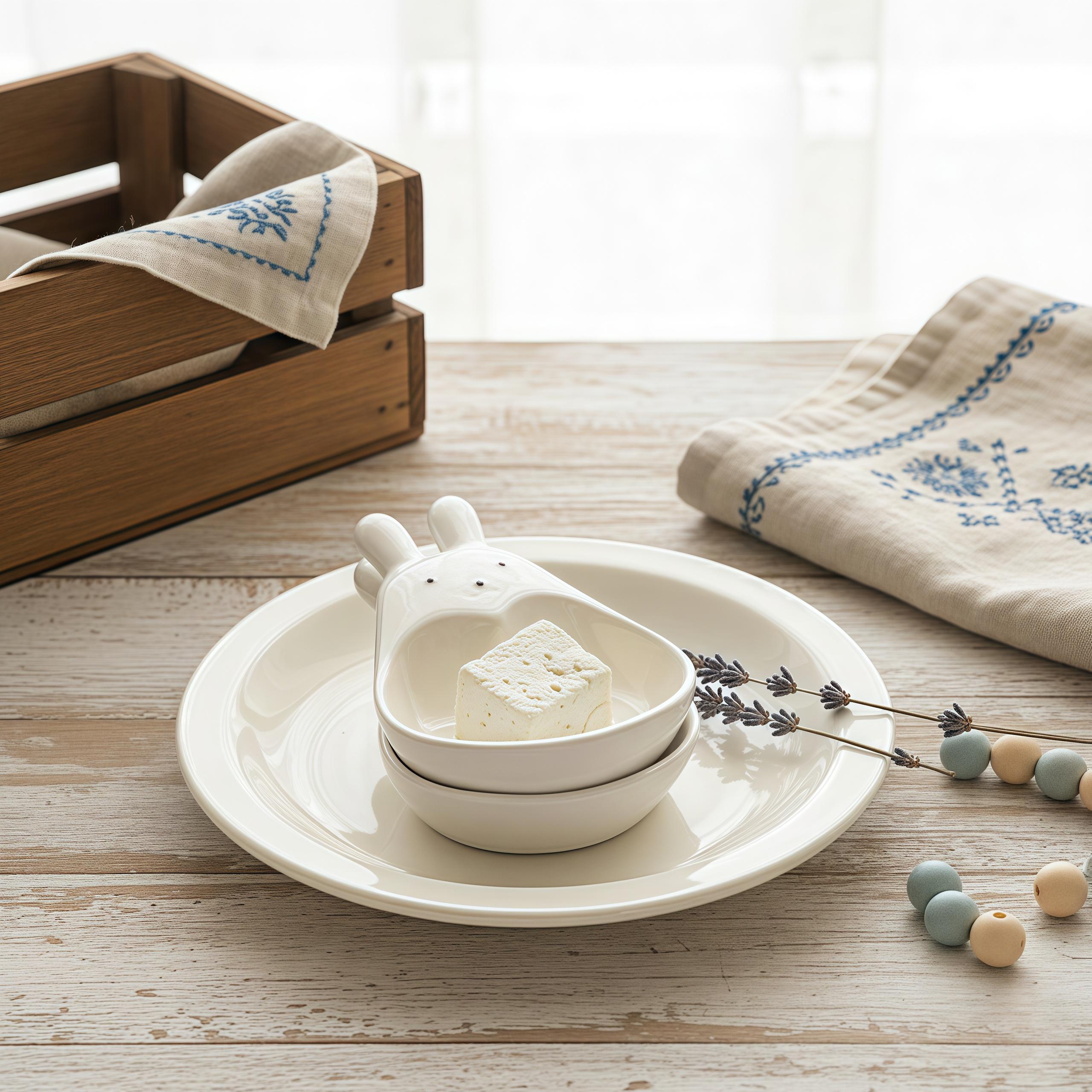 Kawaii Bunny Dipping Bowl | Mini Ceramic Sauce Bowl