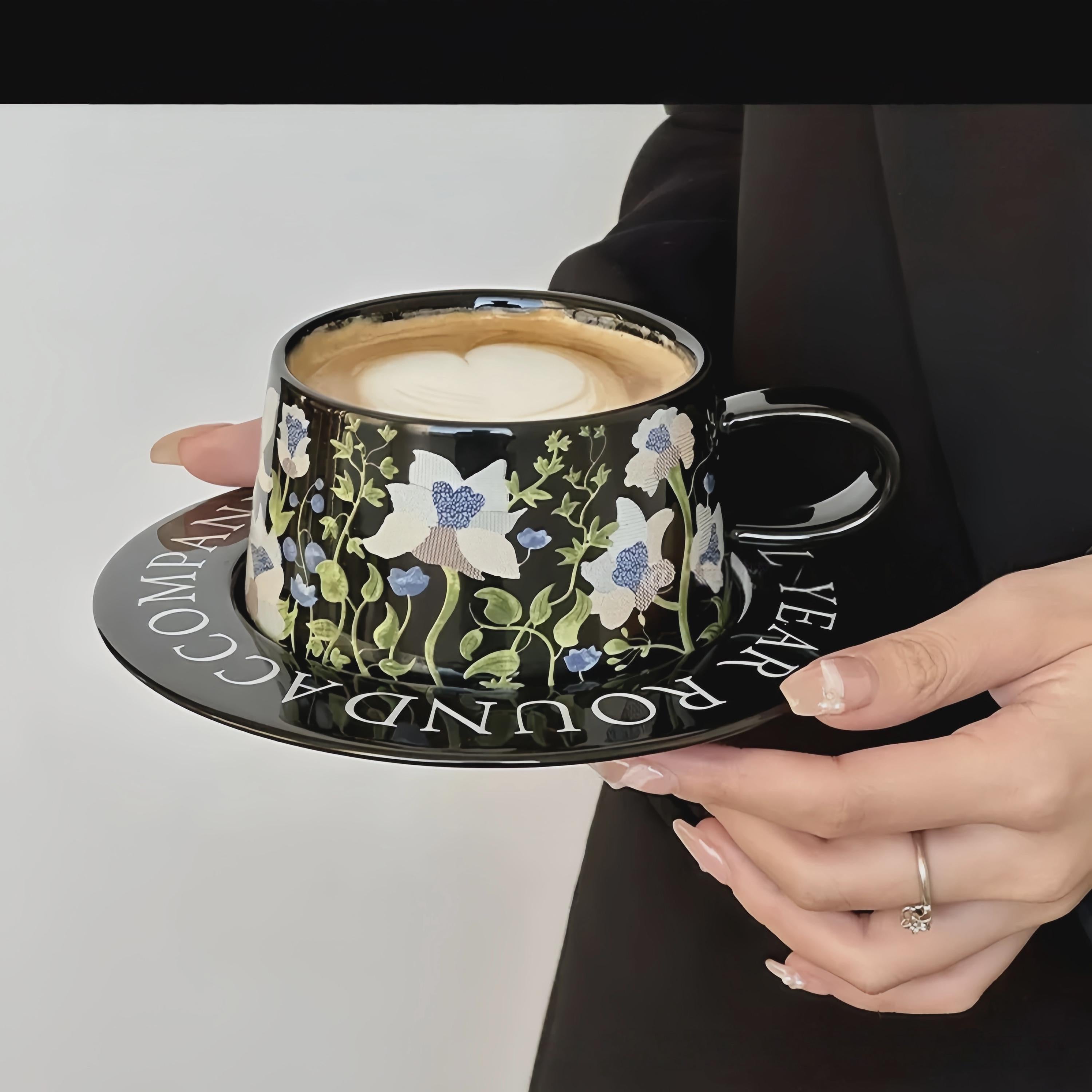 Lily of the Valley Mug Set | Floral Ceramic Cup & Saucer