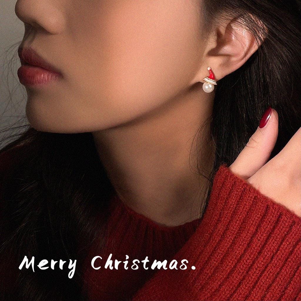 Christmas Santa Hat Earrings – Festive Cheer Jewelry