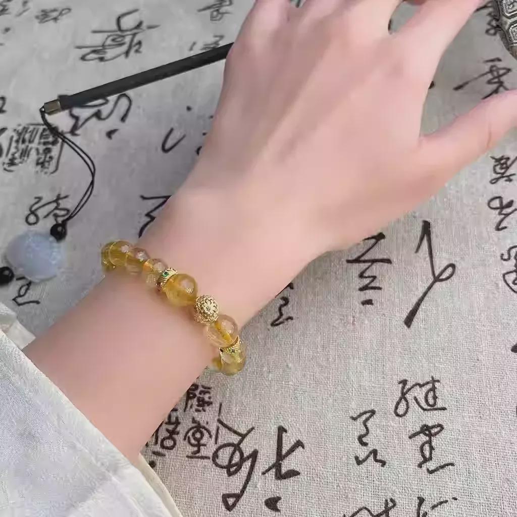 Citrine Crystal Bracelet – Natural Citrine Bracelet for Wealth & Success