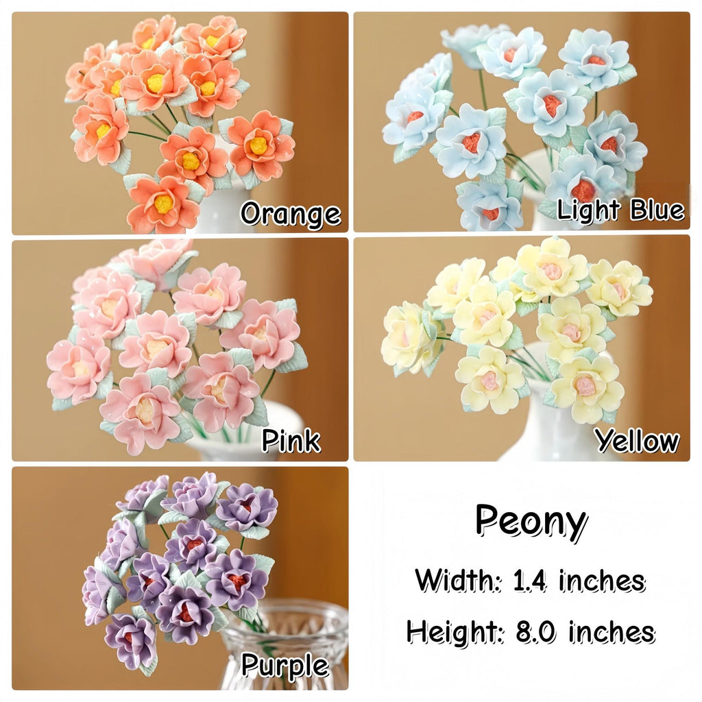 The Forever Bloom Hand-Sculpted Ceramic Flower Art | Valentine’s Day Gift | High-Fired Botanical Sculpture