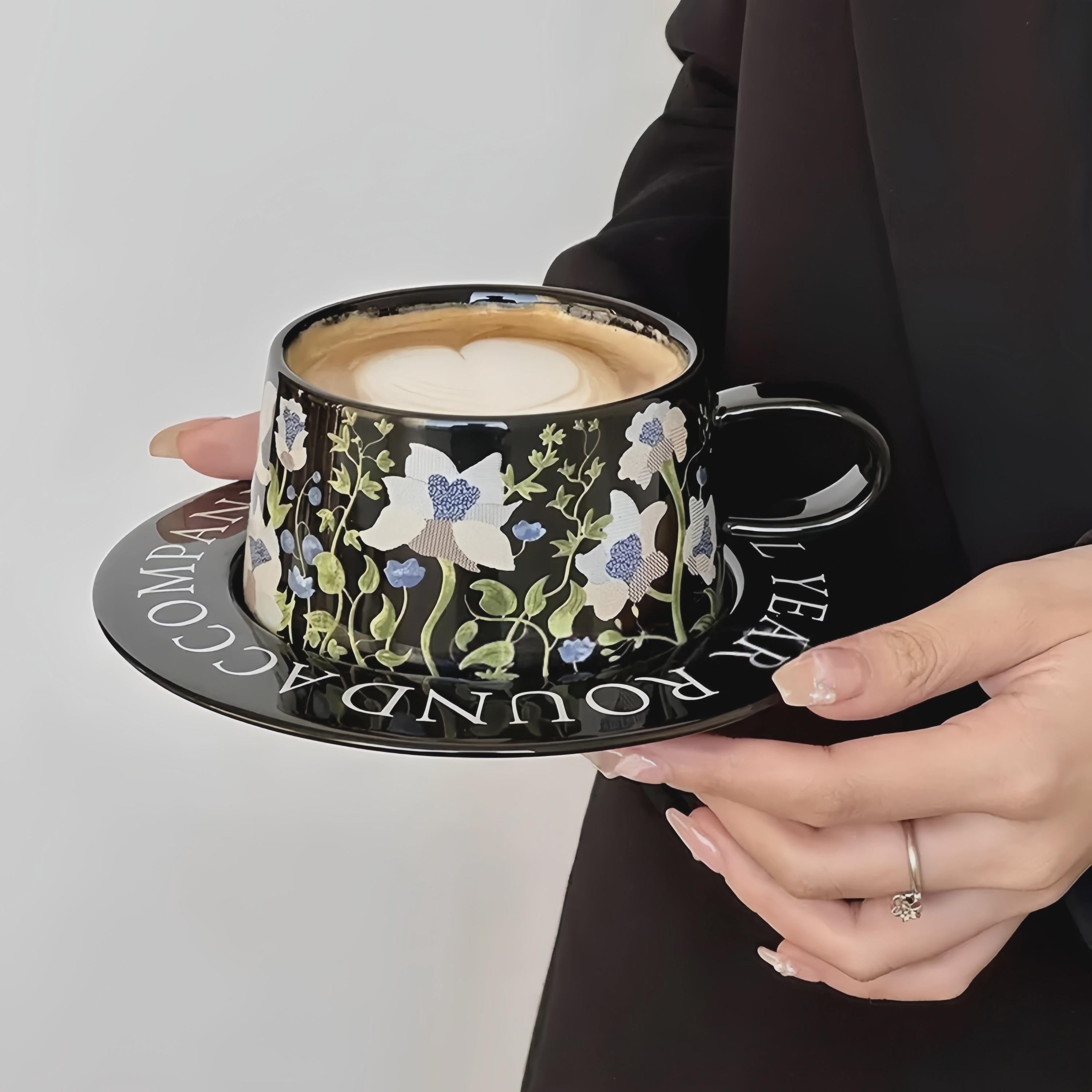 Lily of the Valley Mug Set | Floral Ceramic Cup & Saucer