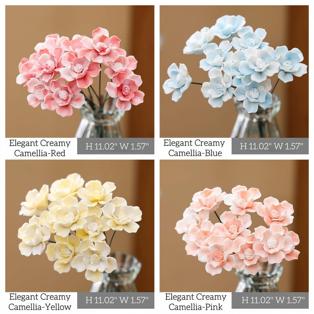The Forever Bloom Hand-Sculpted Ceramic Flower Art | Valentine’s Day Gift | High-Fired Botanical Sculpture